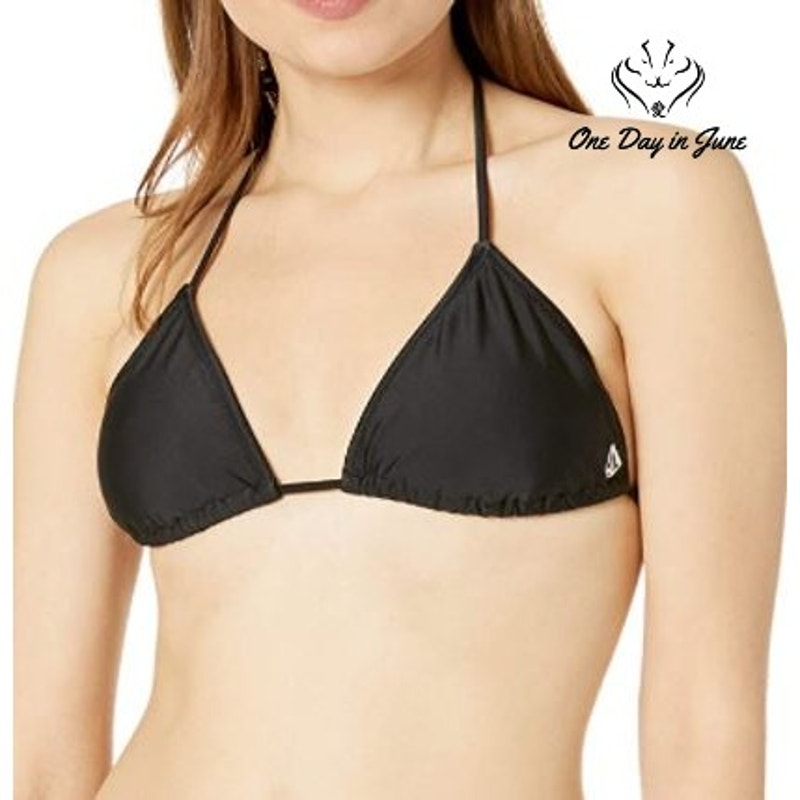 Volcom Triangle Halter Bikini Top Size 12W
