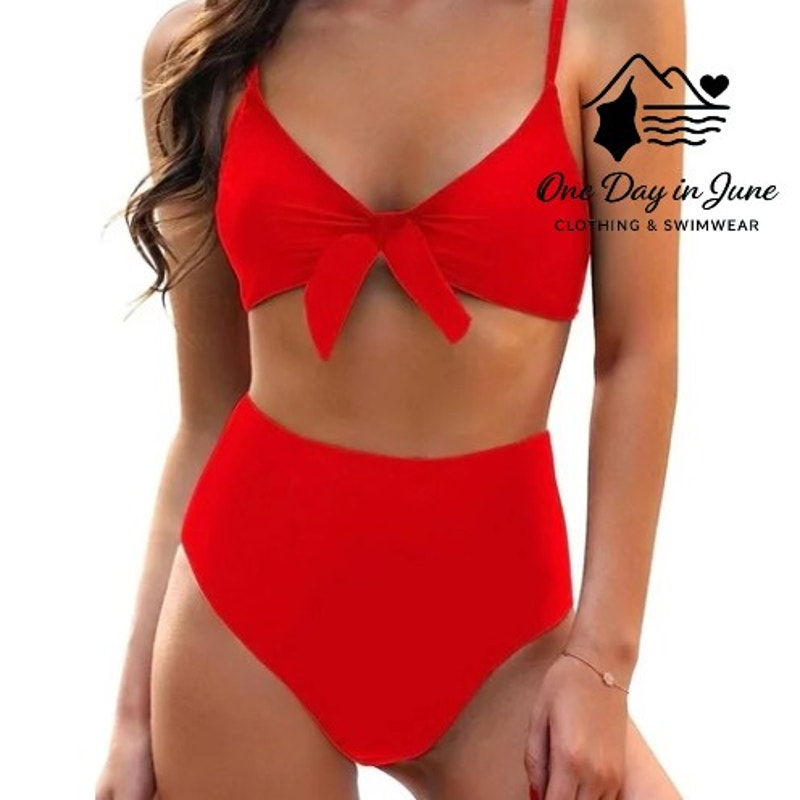 Blooming Jelly Knot Front Bikini Swimsuit Size M