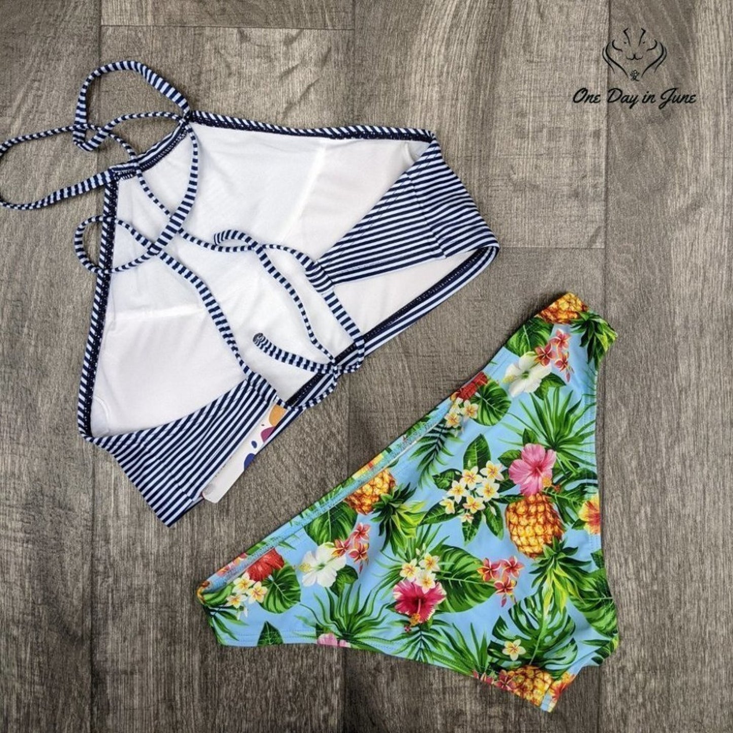 Beautyin High Neck Bikini Swimsuit Size L