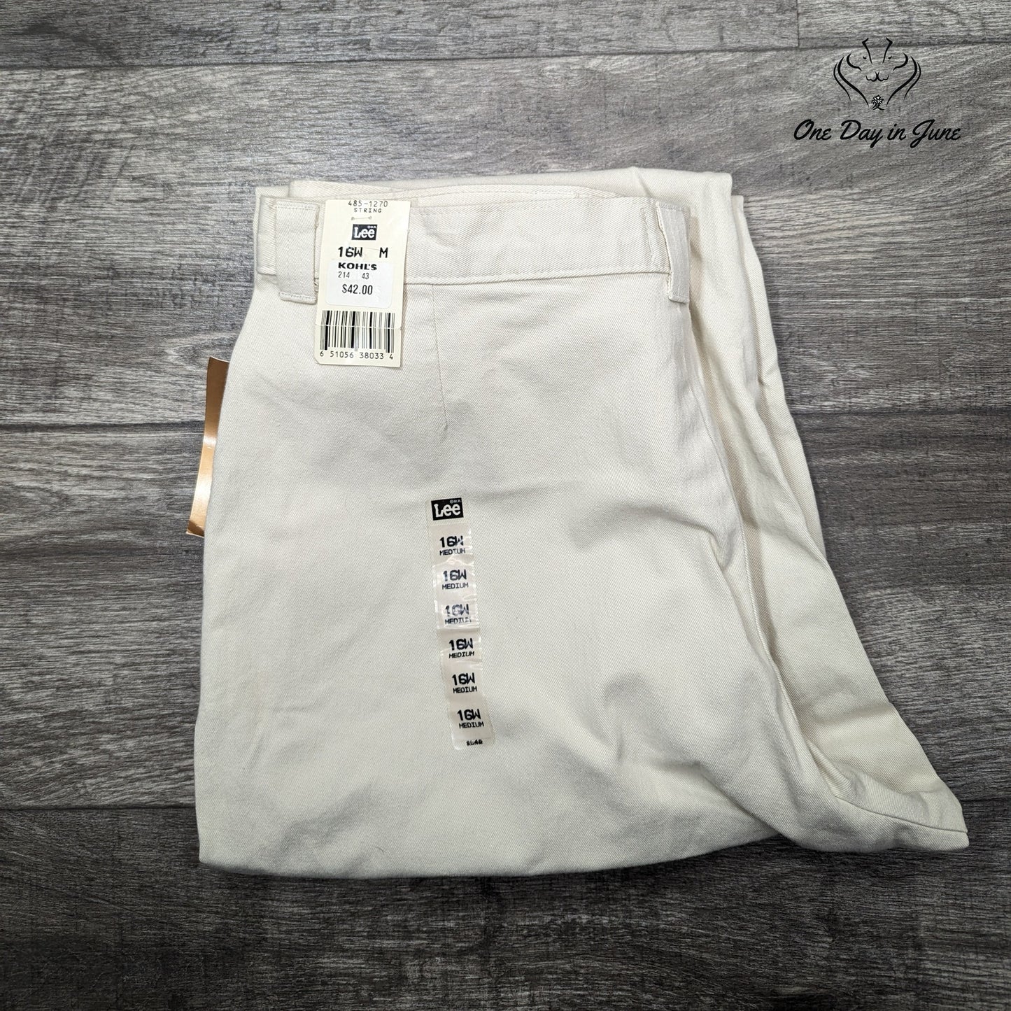 Lee Plain Front Tapered Leg Pants Size 16