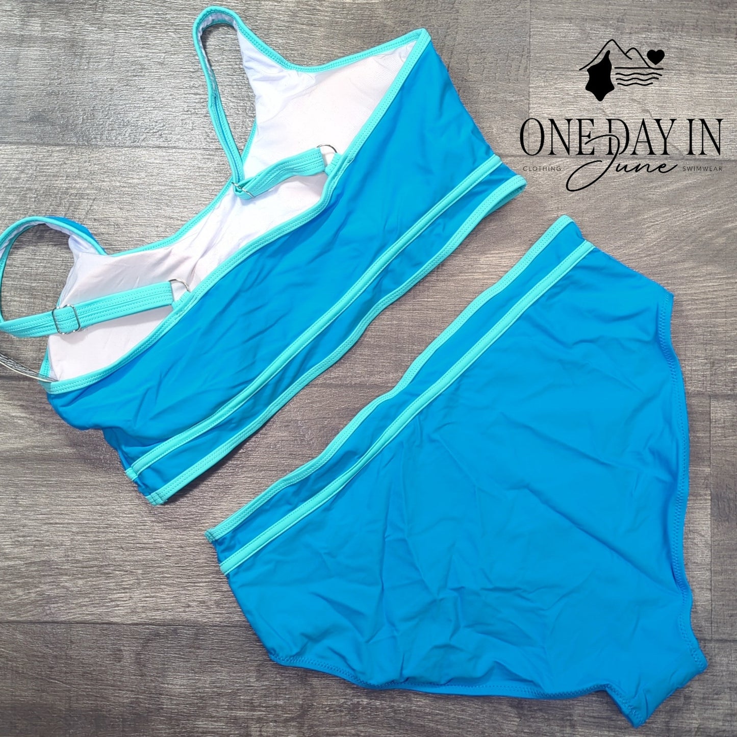 Blooming Jelly High Waist Crop Bikini Swimsuit Size 2XL