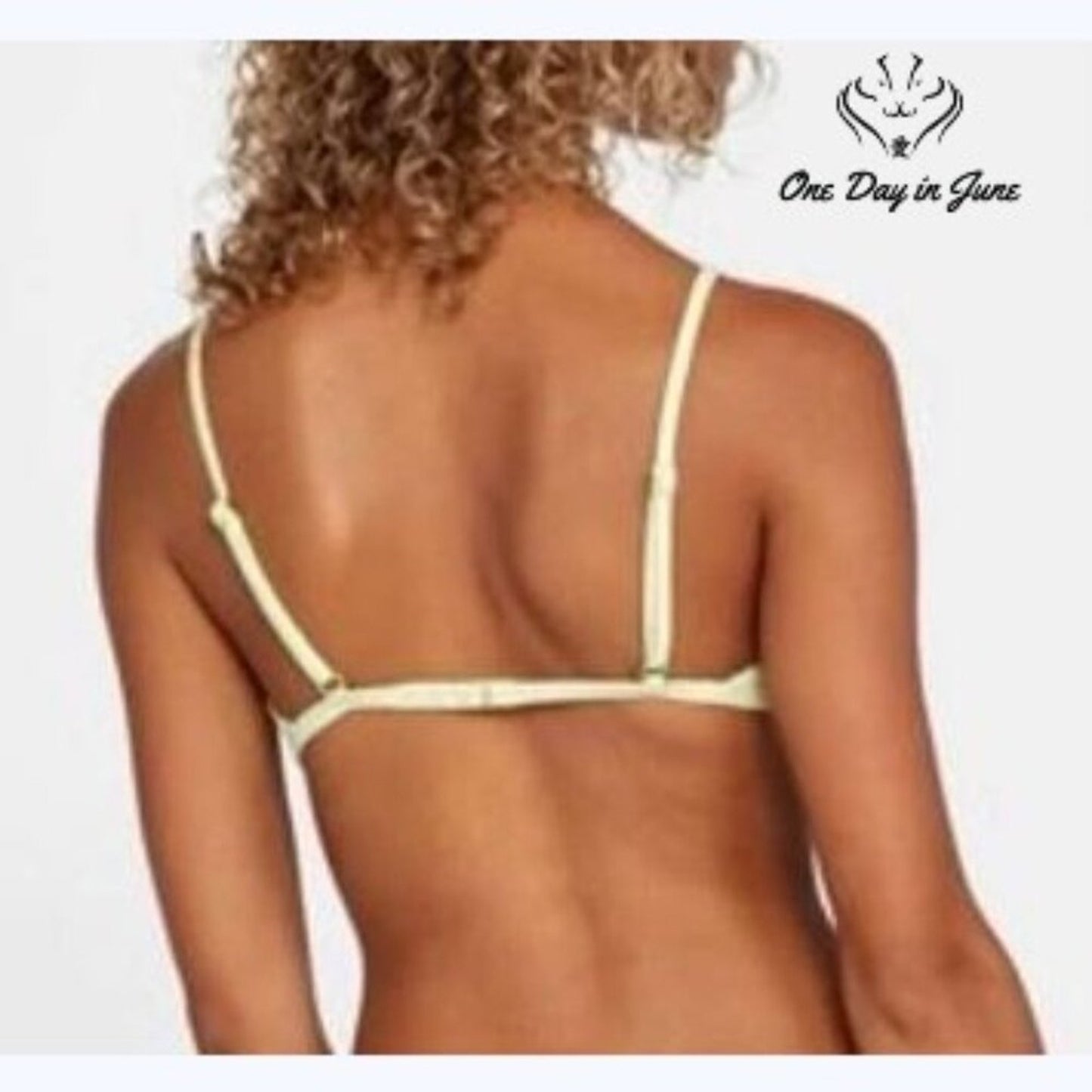 RVCA Solid Trilette Bikini Top Size M