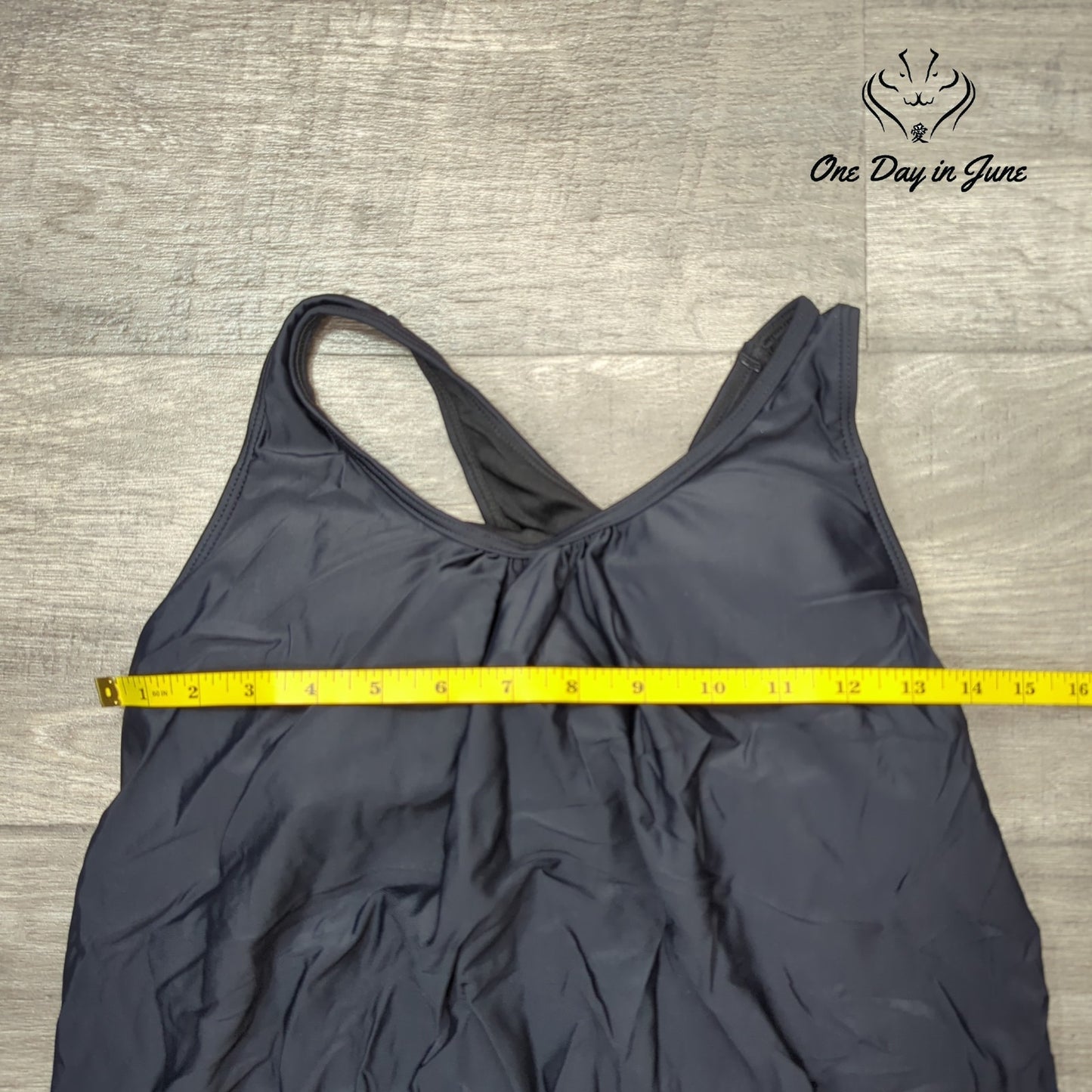 Yonique Blouson Racerback Tankini Swimsuit Size XS