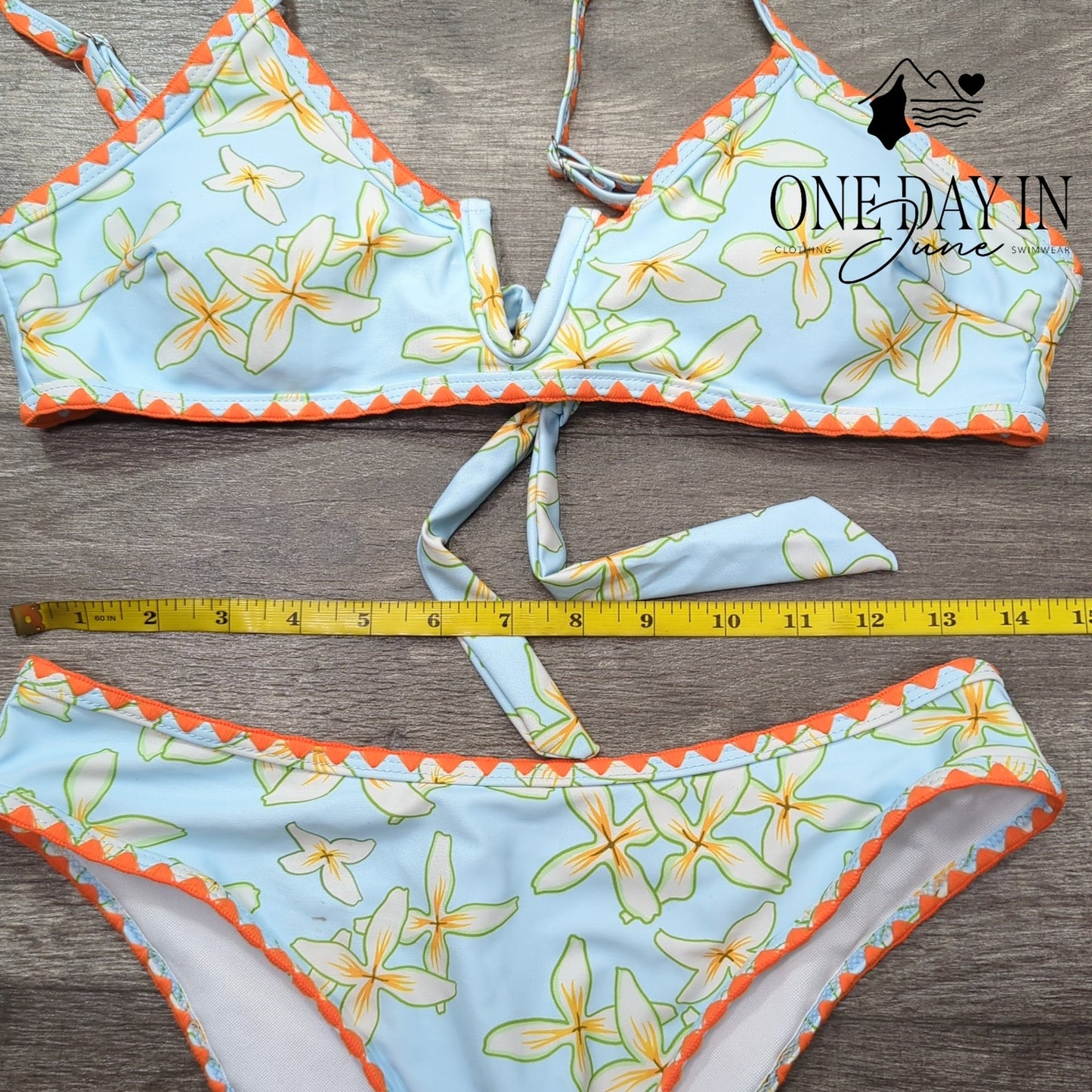 Zaful V Wire Tie Back Bikini Swimsuit Size S
