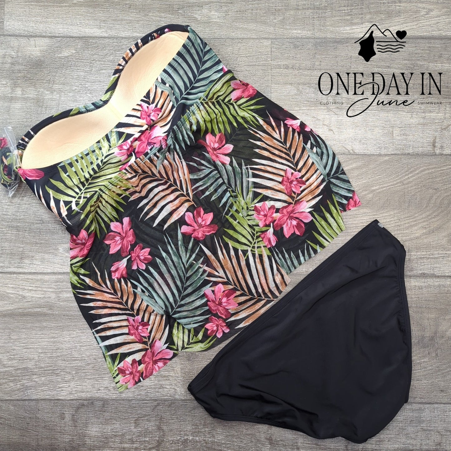 Kokokini Tropical Molded Cup Bikini Swimsuit Size L