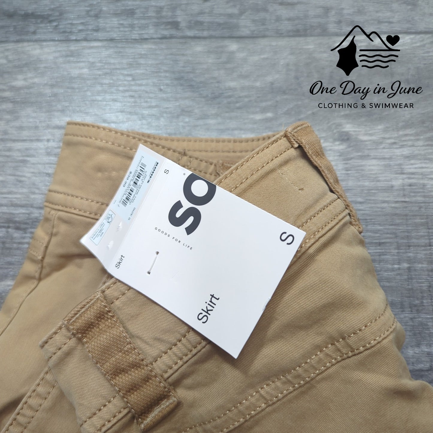 SO Cargo Style Denim Maxi Skirt Size S