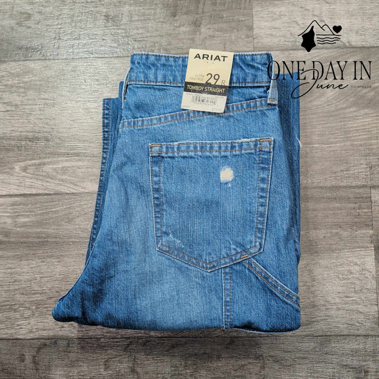 Ariat Ultra High Rise Tomboy Straight Jeans Size 8 (29)