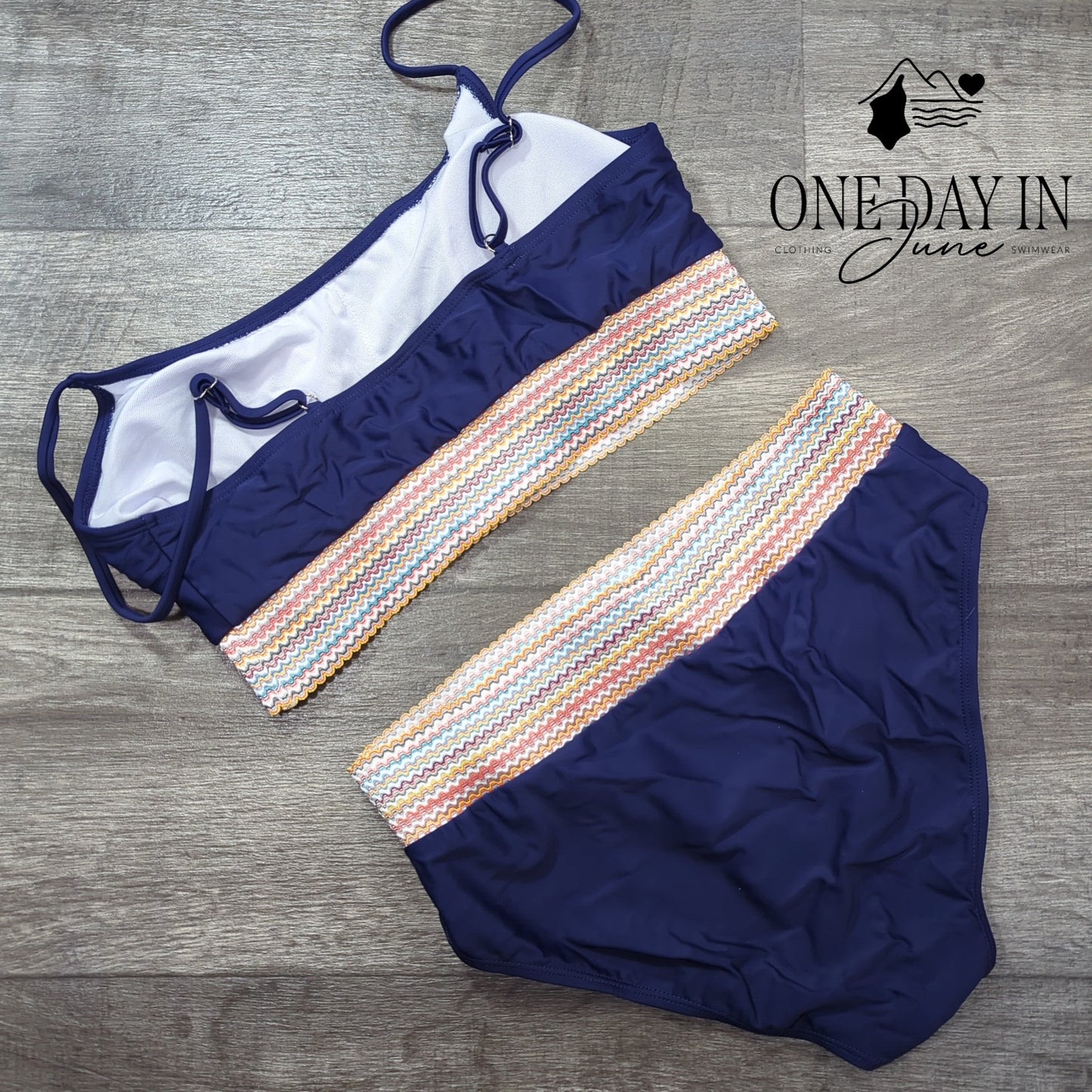 Blooming Jelly Crop Bikini Swimsuit Size L