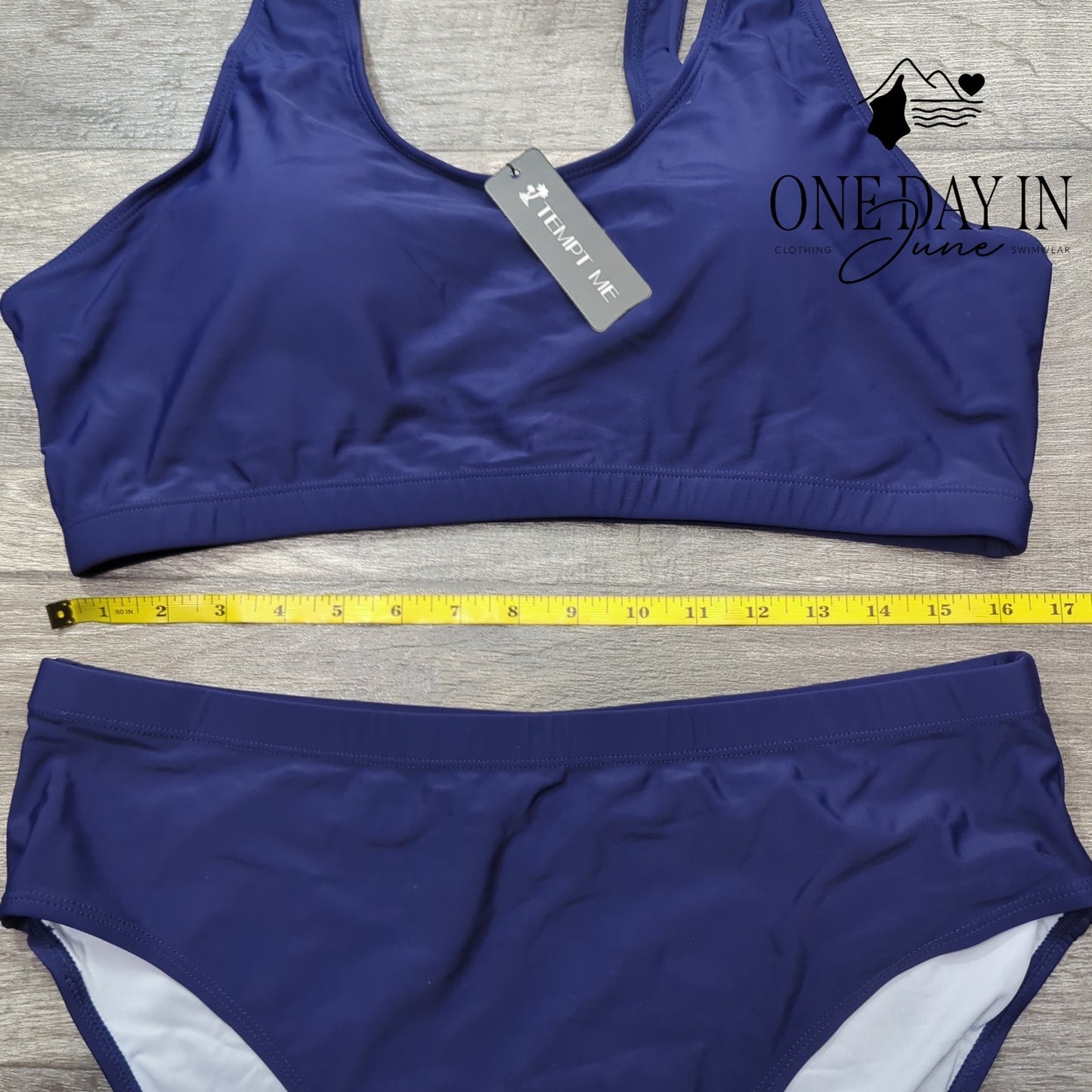 Tempt Me Plus Size Crop Bikini Swimsuit Size 18W