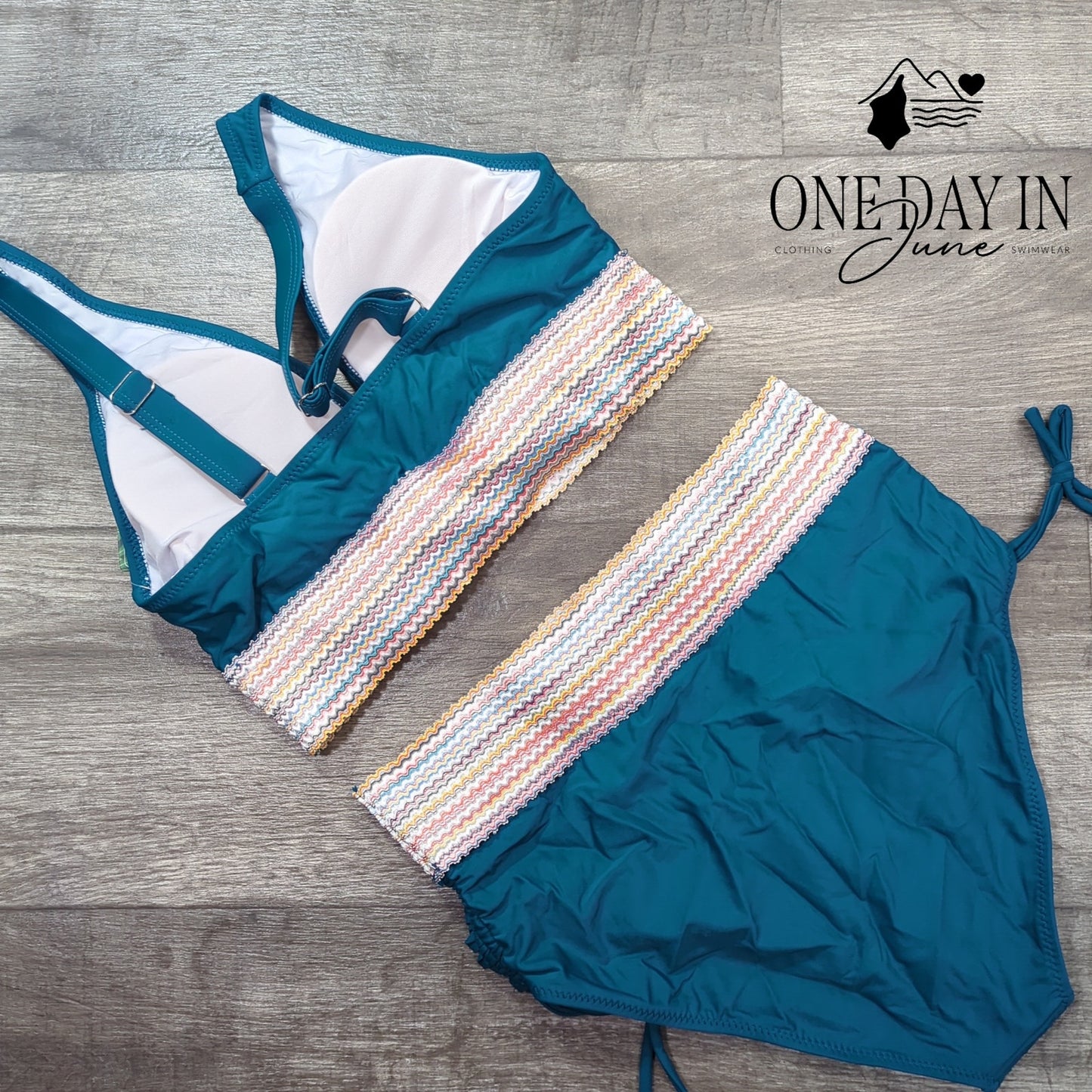 Blooming Jelly High Waist Bikini Swimsuit Size M