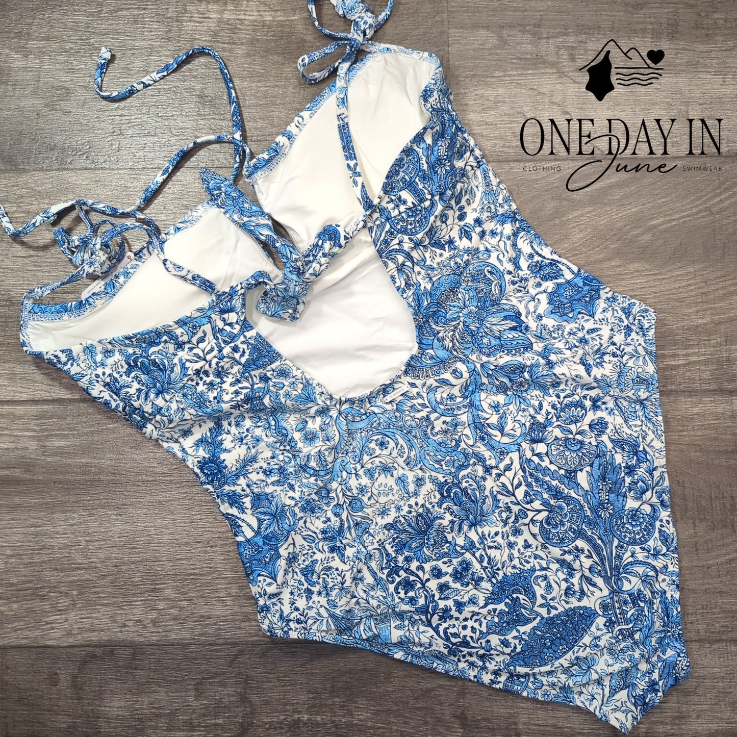 Berlook Floral One Piece Swimsuit Size XL