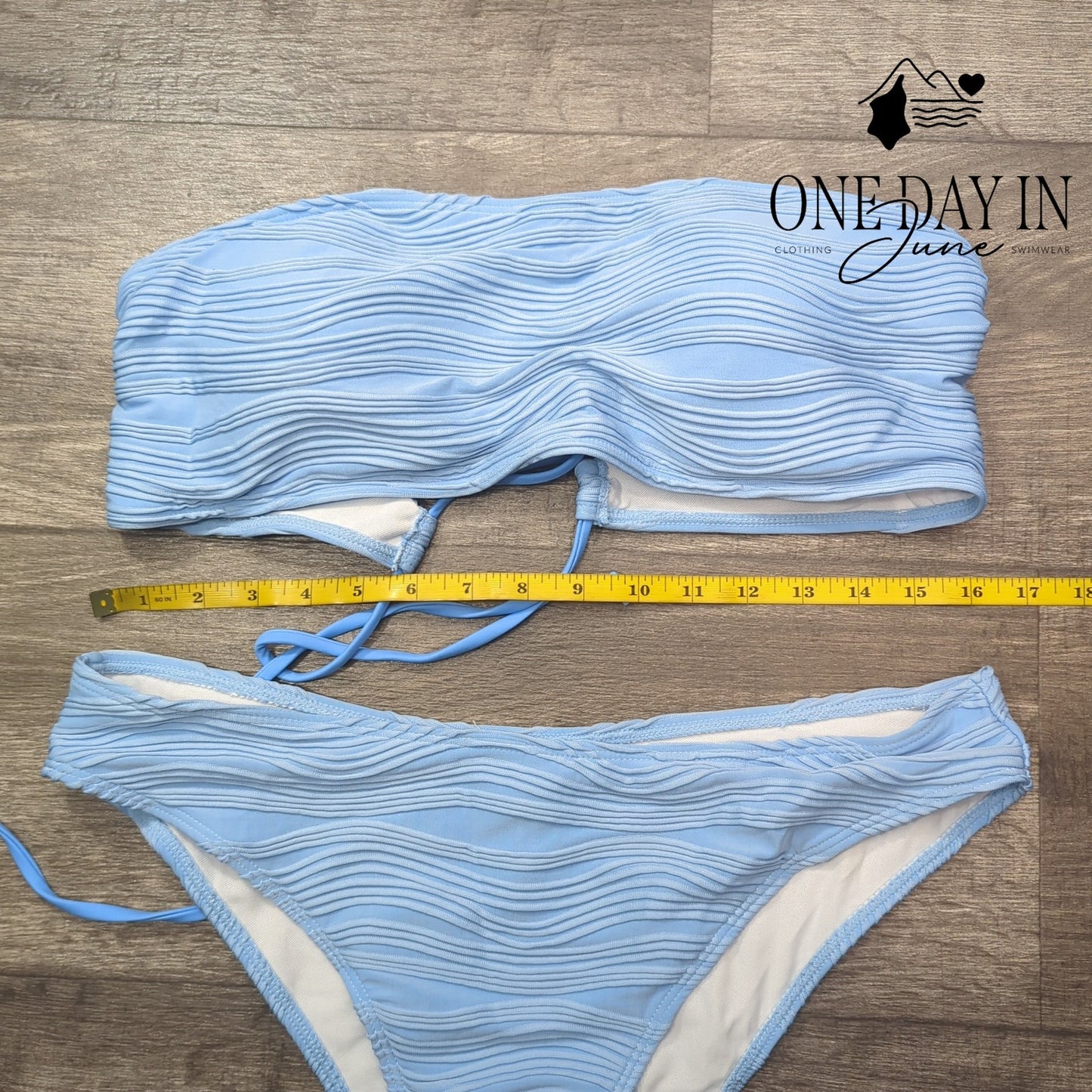 Zaful Tie Back Bandeau Bikini Swimsuit Size XL