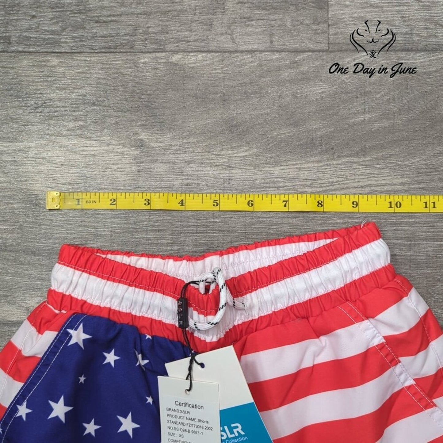 SSLR Boys American Flag Board Shorts Size XS