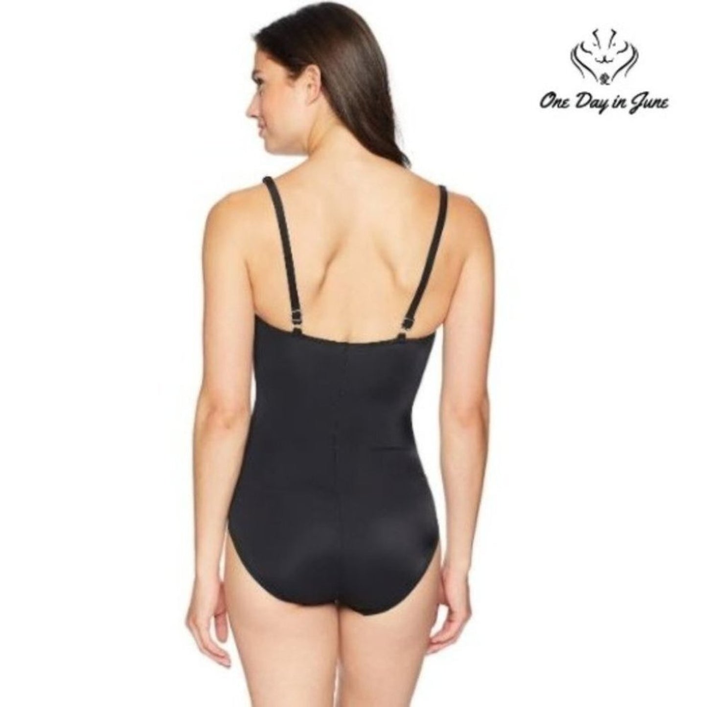Coastal Blue Ruched Tummy Control One Piece Size L (12-14)