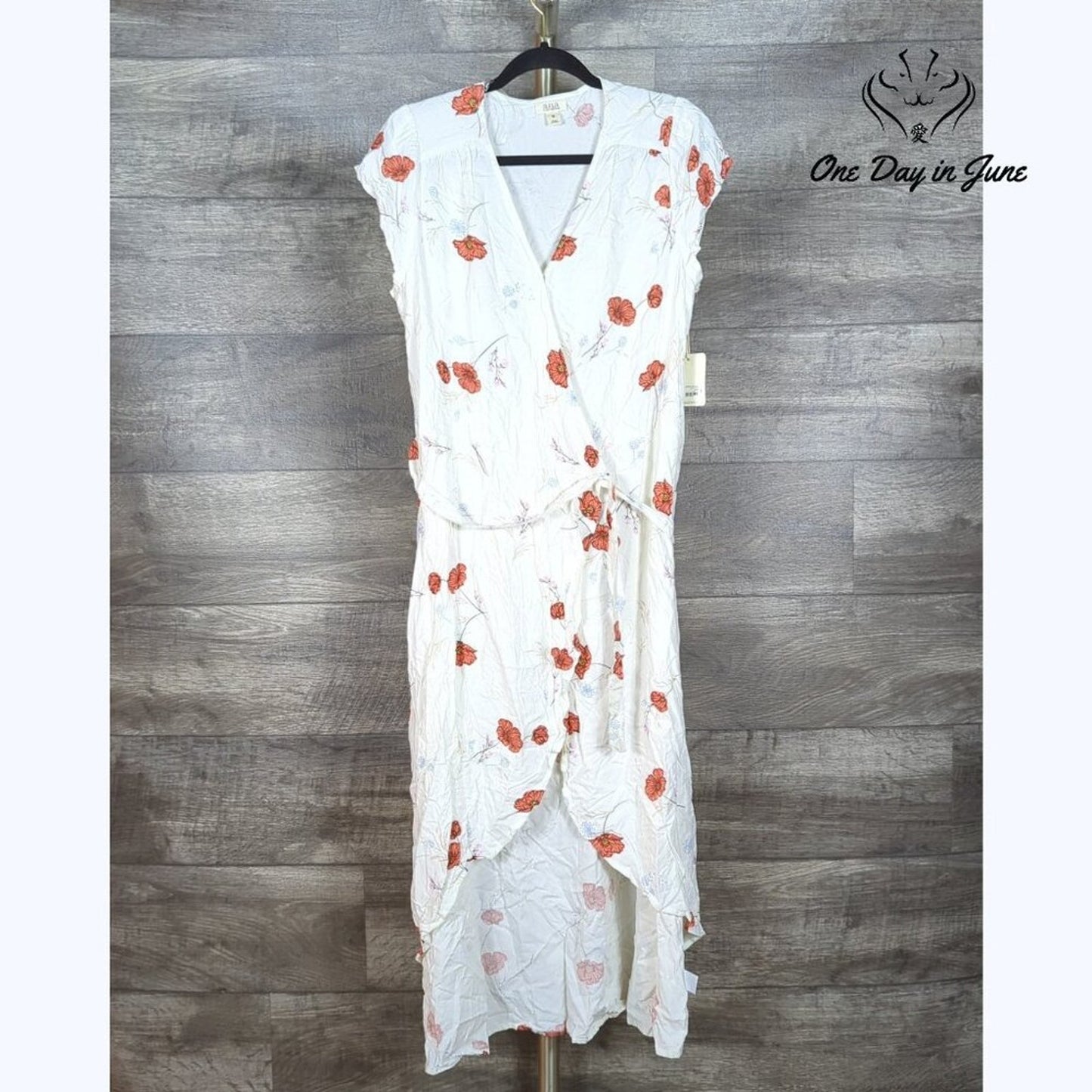 a.n.a Short Sleeve Tie Summer Dress Size M