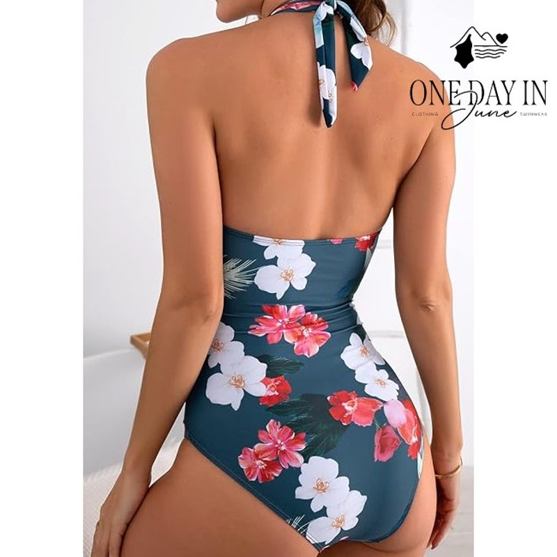 B2Prity High Neck Tummy Control one Piece Swimsuit Size L
