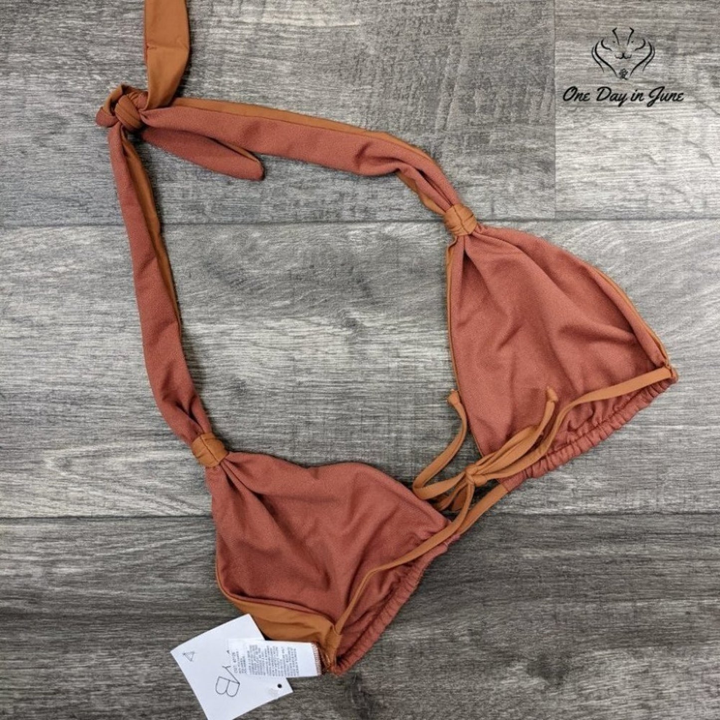 Vicious Young Babes Knotted Halter Bikini Top Size M