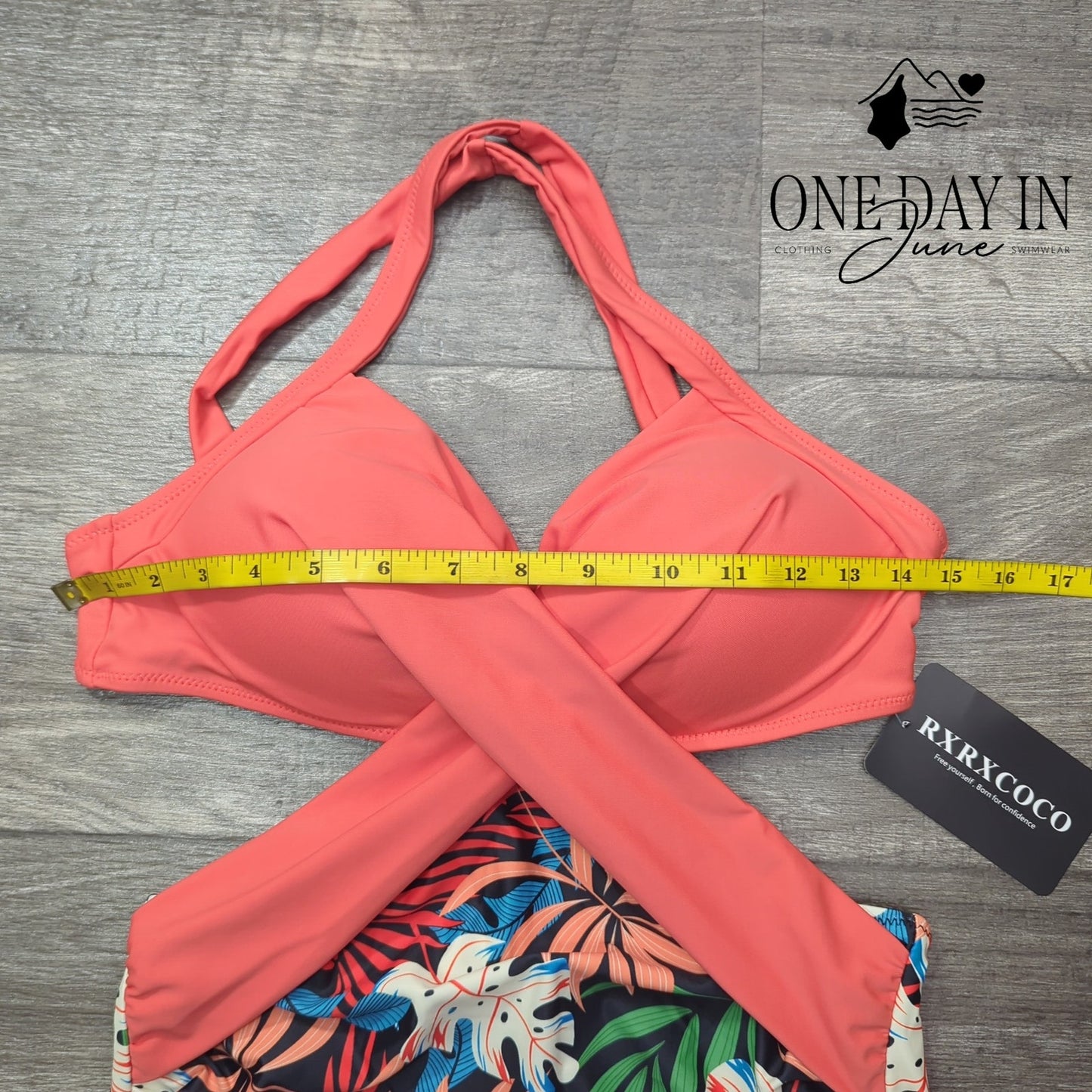 Rxrxcoco Tie Back Cut Out One Piece Swimsuit Size S
