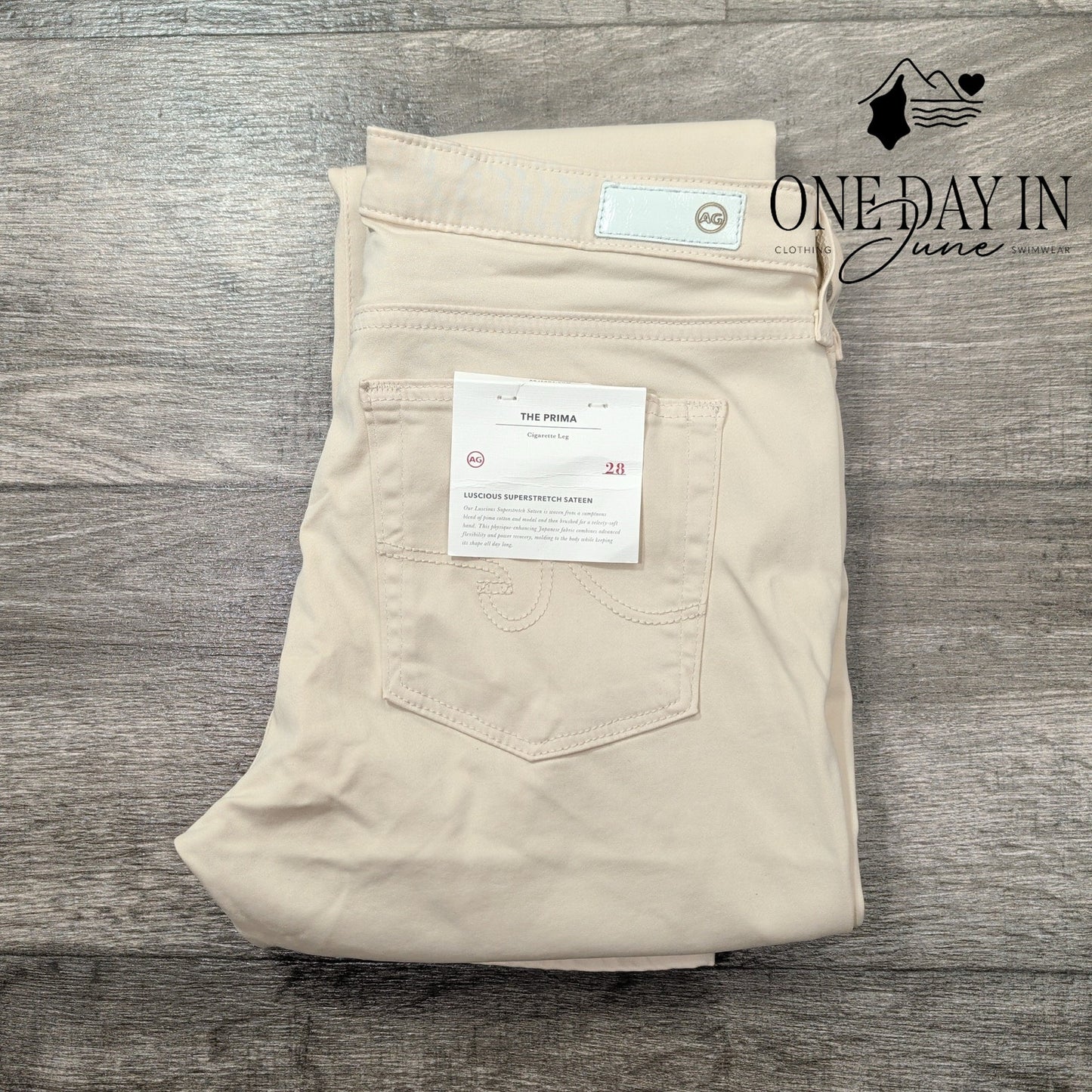 AG Adriano Goldschmied The Prima Cogarette Sateen Straight Pants Size 6 (28)