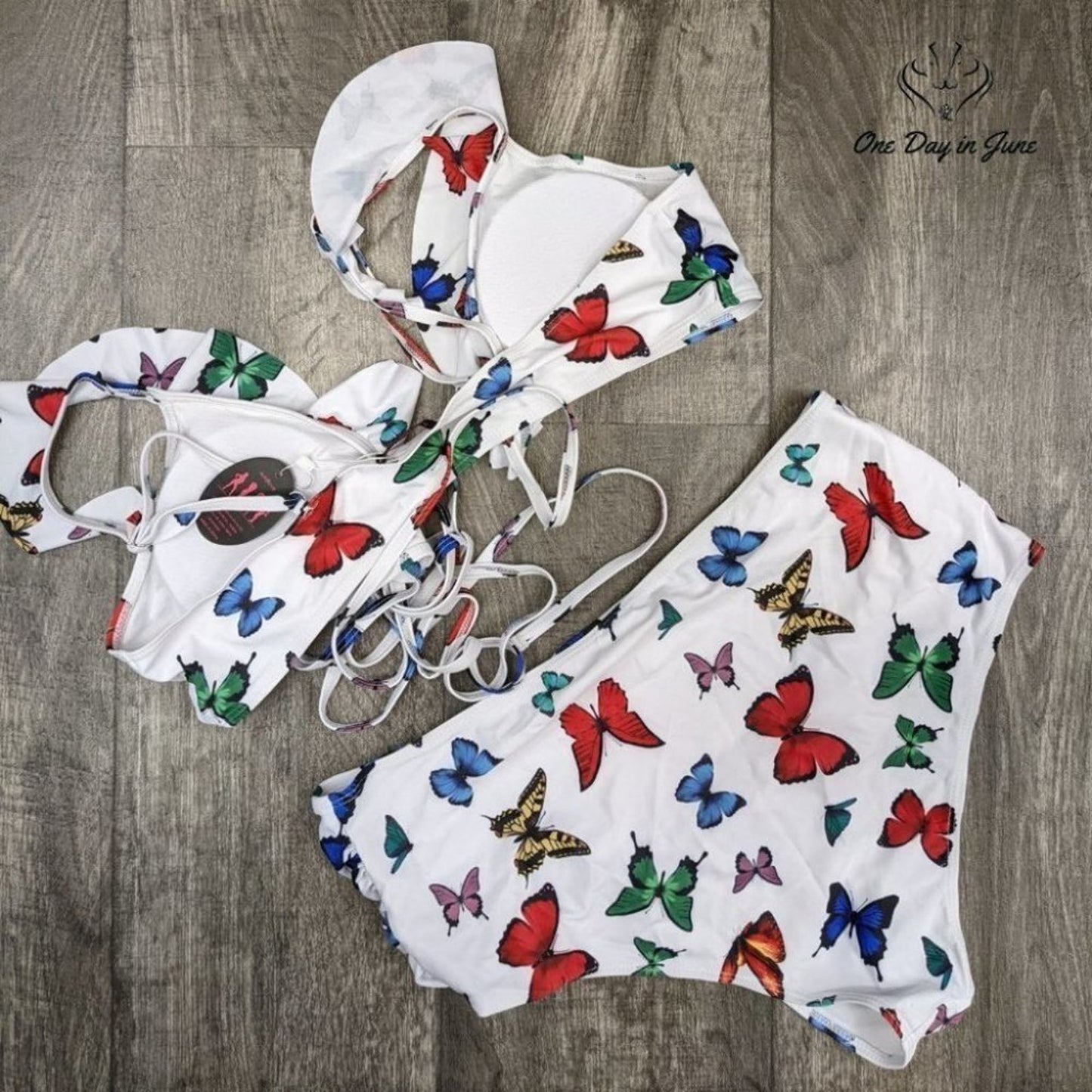 AvidLove High Waist Strappy Bikini Swimsuit Size XXL