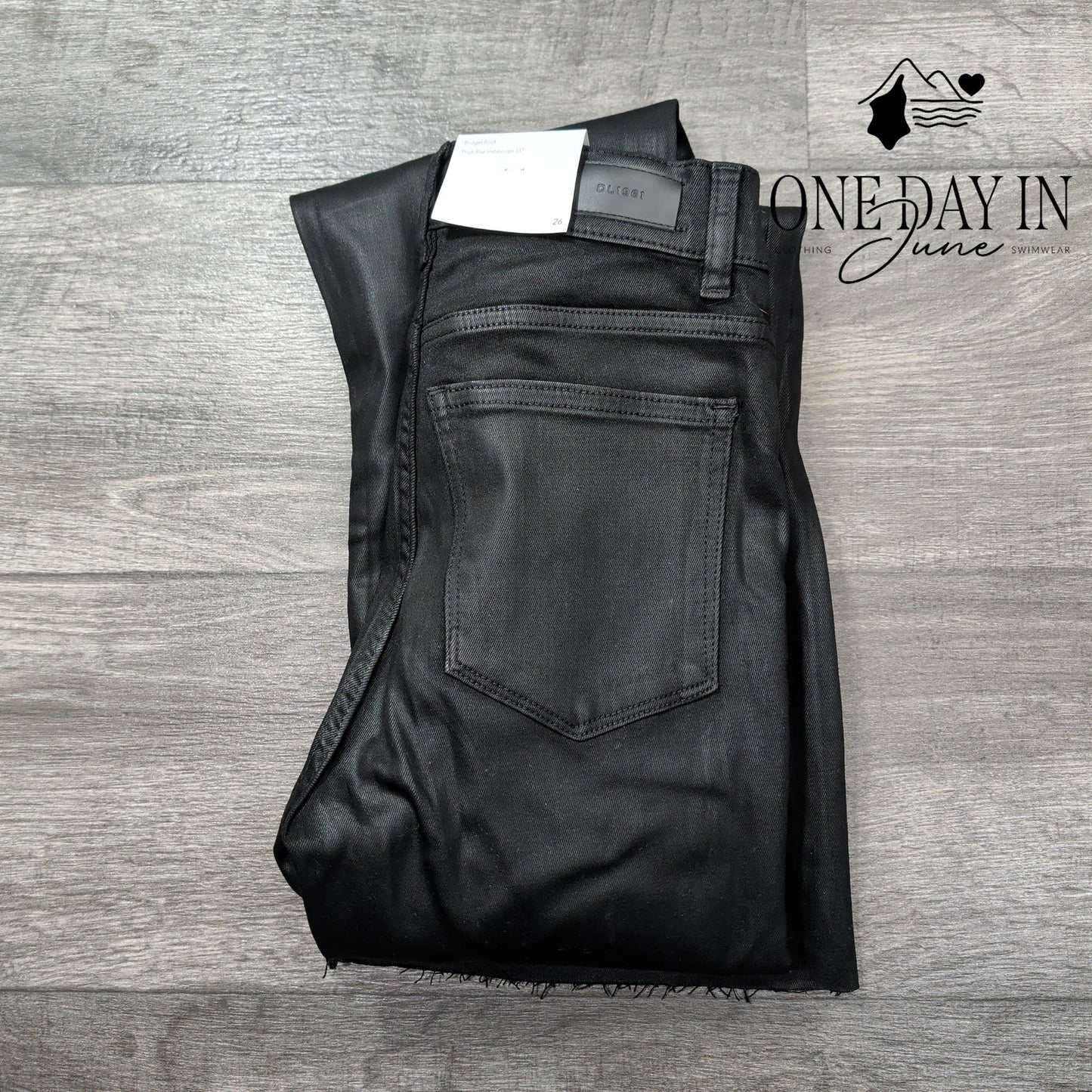 DL1961 Bridget Boot High Rise InstaSculpt Black Coated Bootcut NWT Size 2 (26)