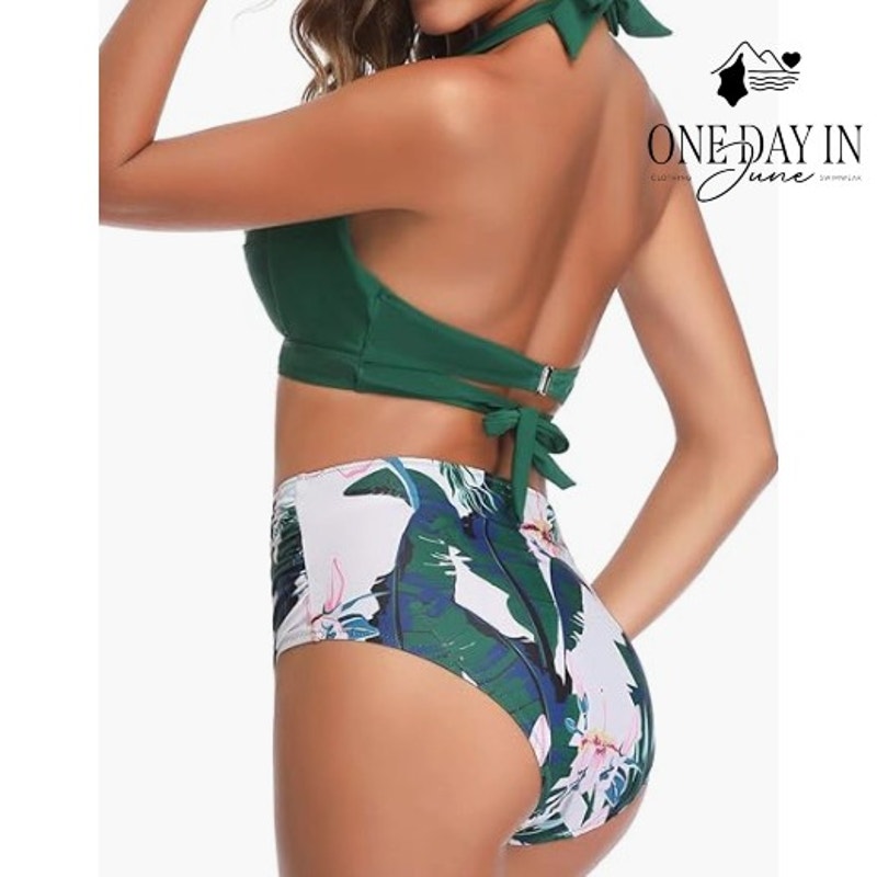 Tempt Me High Waist Molded Cup Bikini Swimsuit Size L