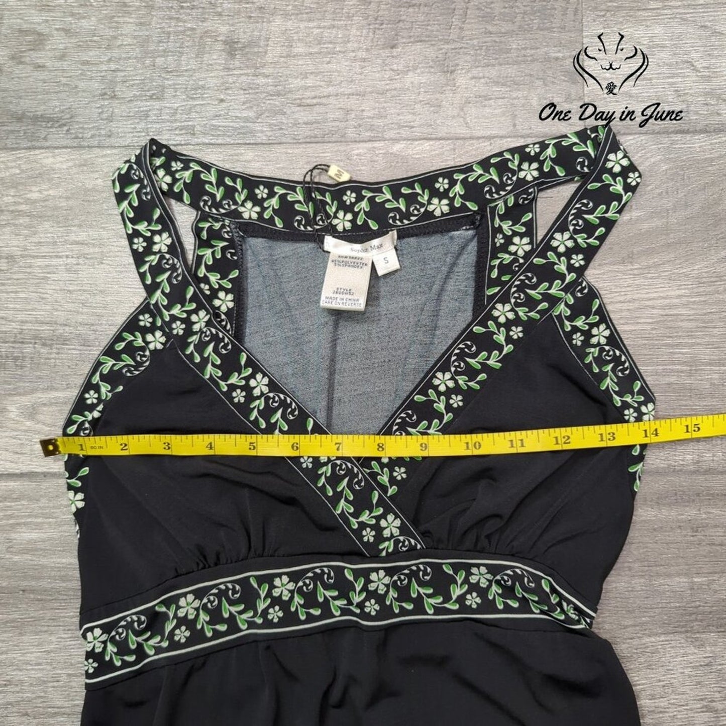 Sophie Max Sleeveless V Neck Summer Dress Size S