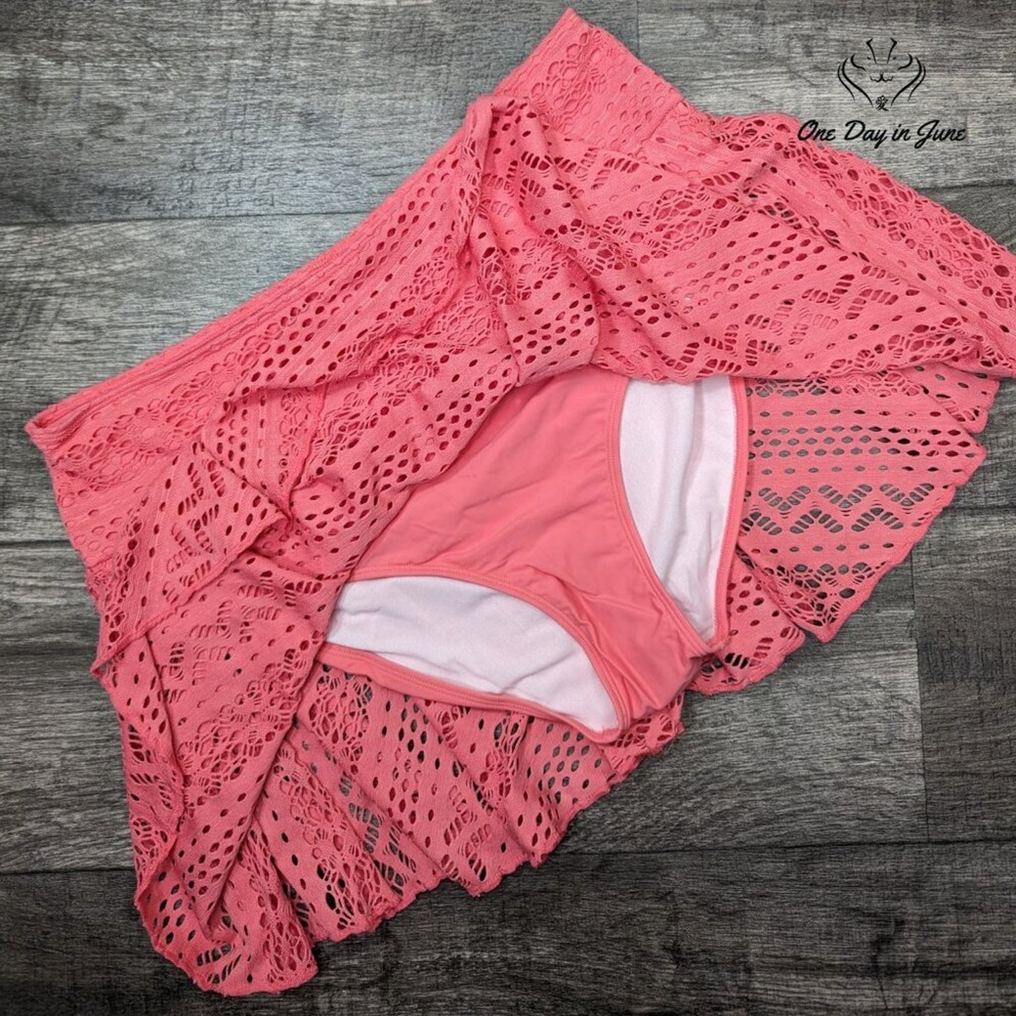 Lopie Crochet Skirted Bikini Bottom Size XXL
