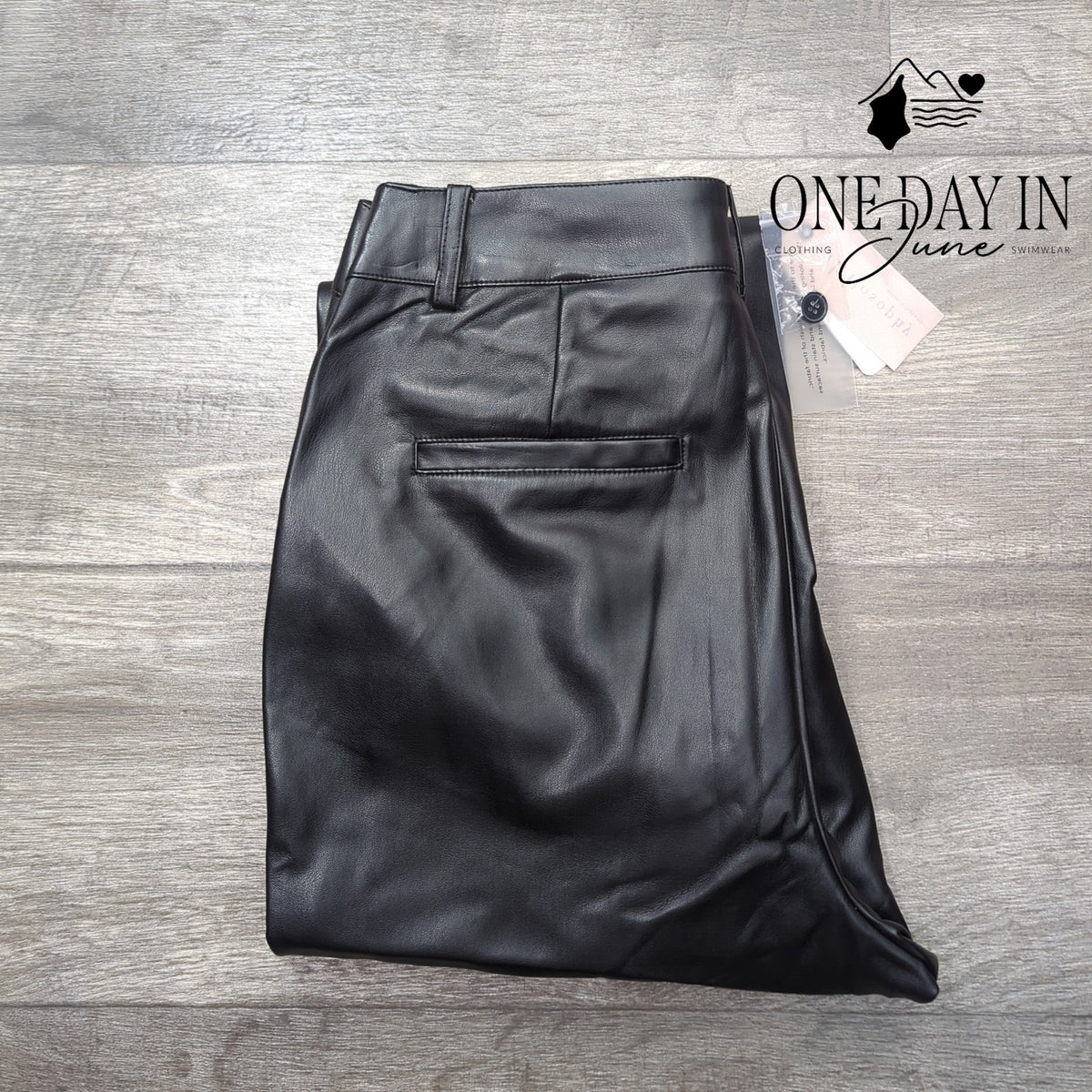Philosophy Republic Clothing Faux Leather Straight Leg Pants Black NWT Size 10