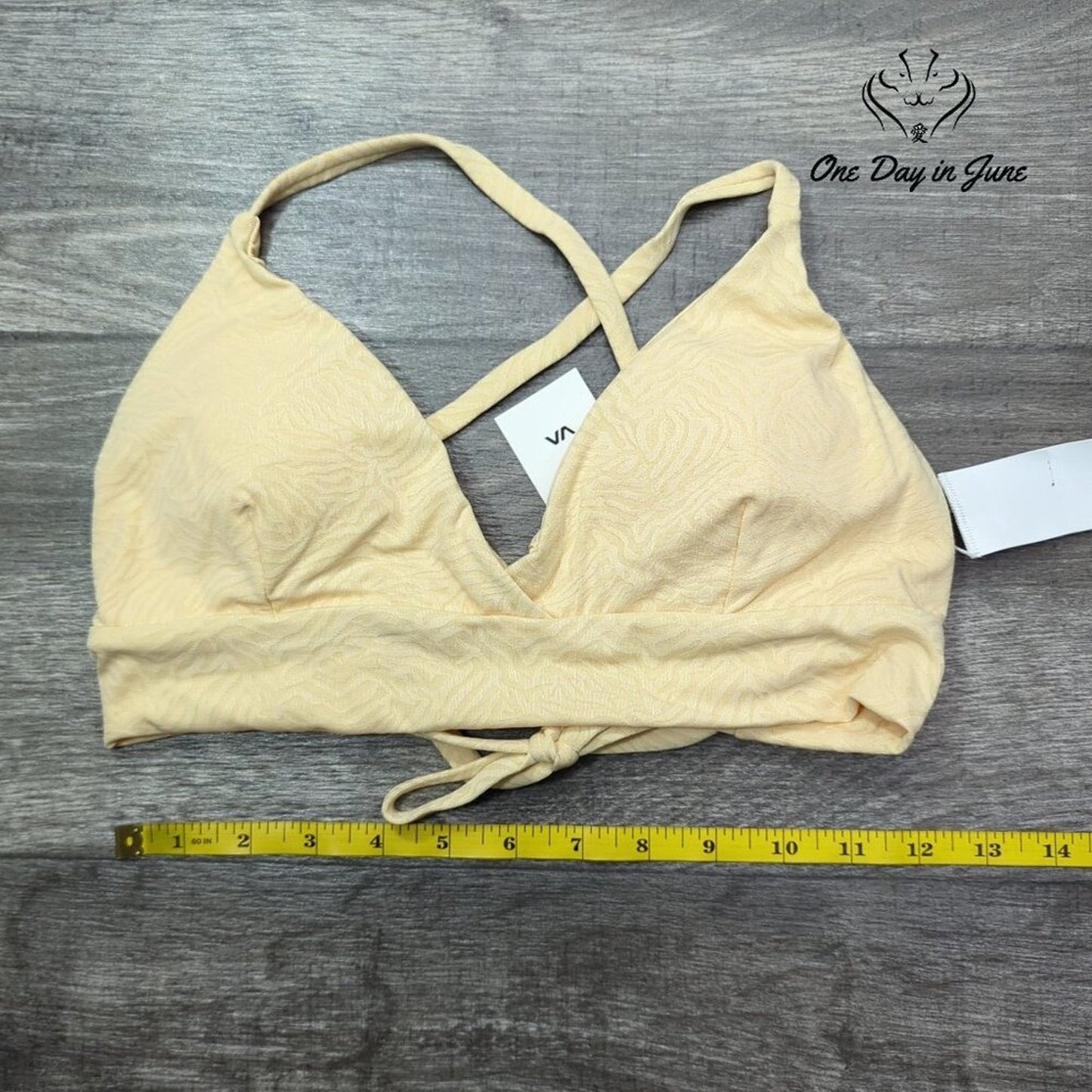 RVCA Run Wild Crossback bikini Top Size M