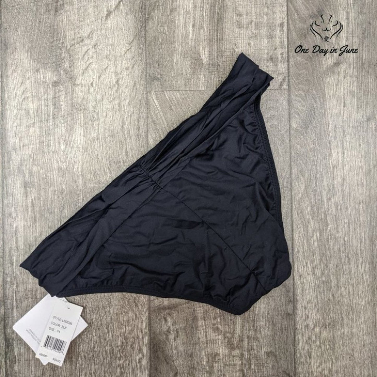 La Blanca Island Goddess Shirred Band Hipster Bikini Bottom Swimsuit Size 14