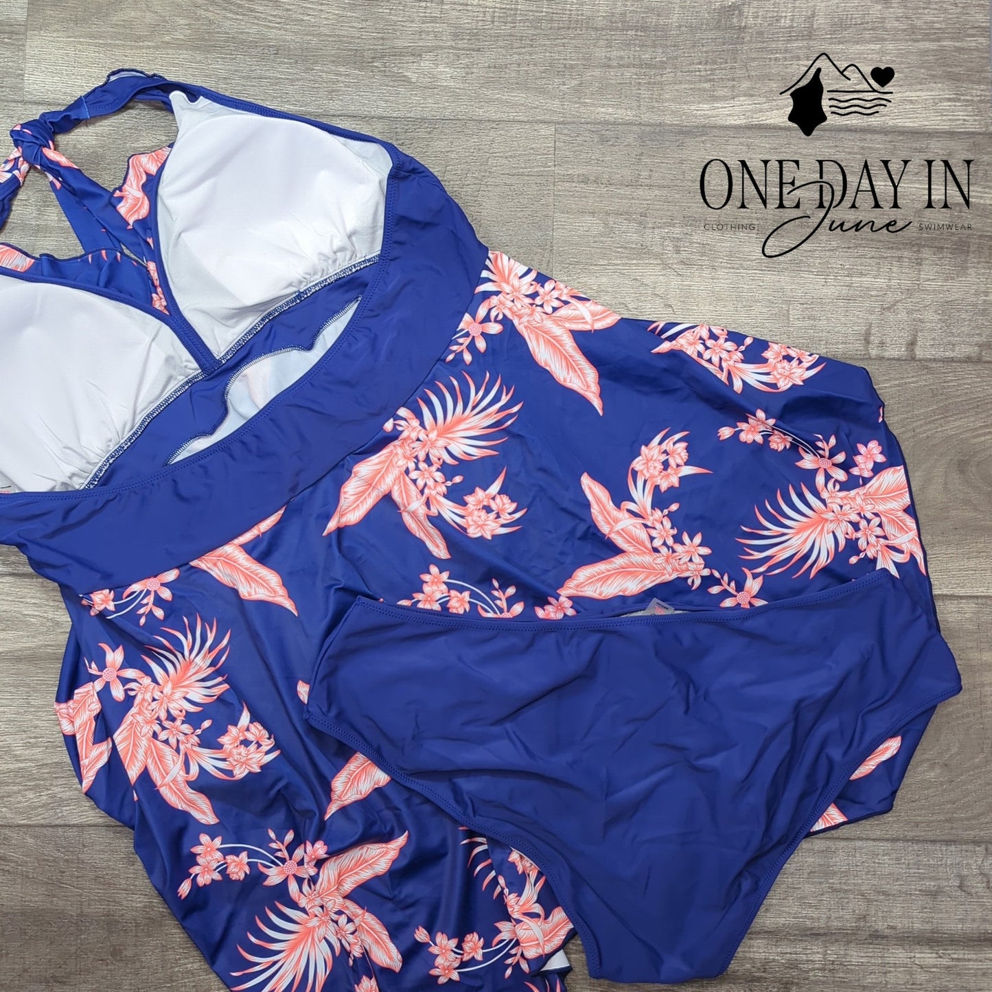 CharmLeaks Plus Size Halter Tankini Swimdress Swimsuit Size 4XL