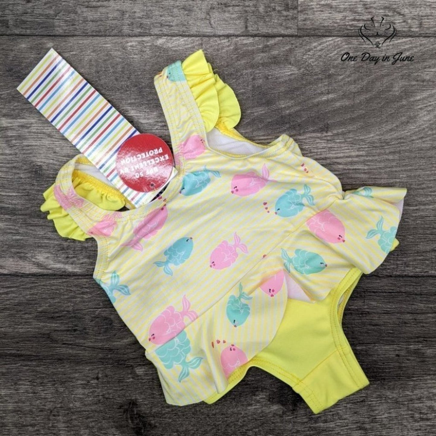 Wippette Ruffle Trim One Piece Swimsuit Size 12mths