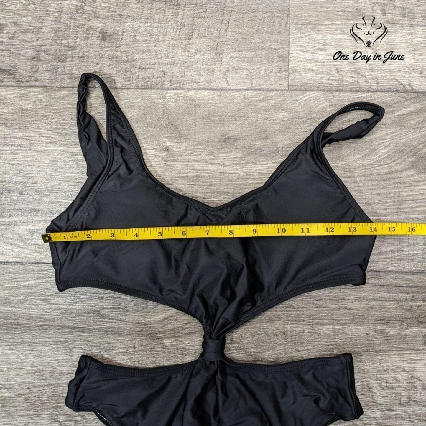 ODIJ Knot Front Cutout One Piece Swimsuit Size L