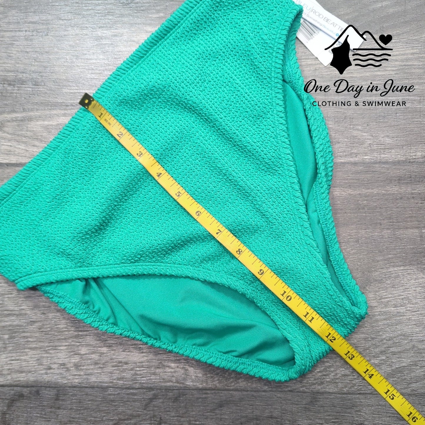 Bleu Rod Beattie Textured High Waist Bikini Bottom Size 10