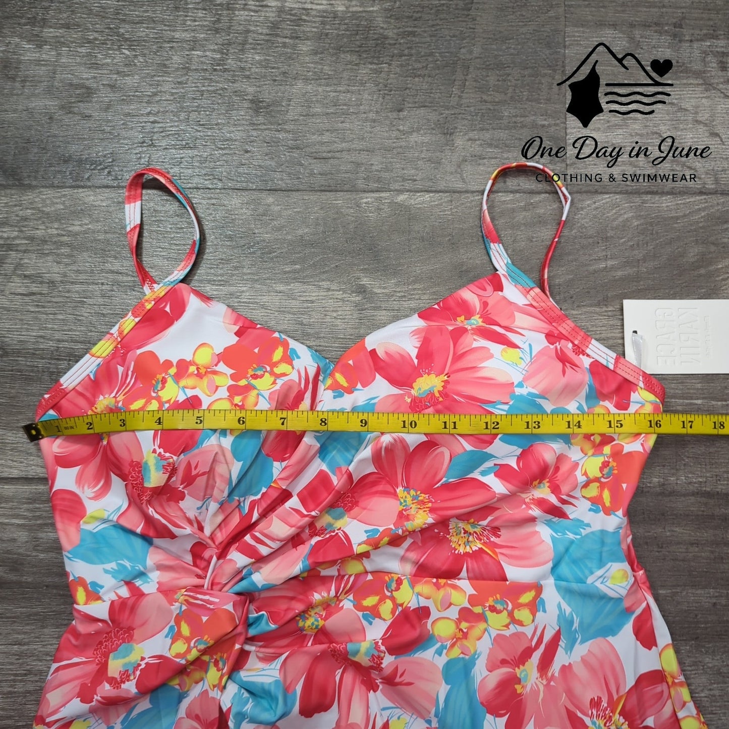 Grace Karin Floral One Piece Swimdress Swimsuit Size L