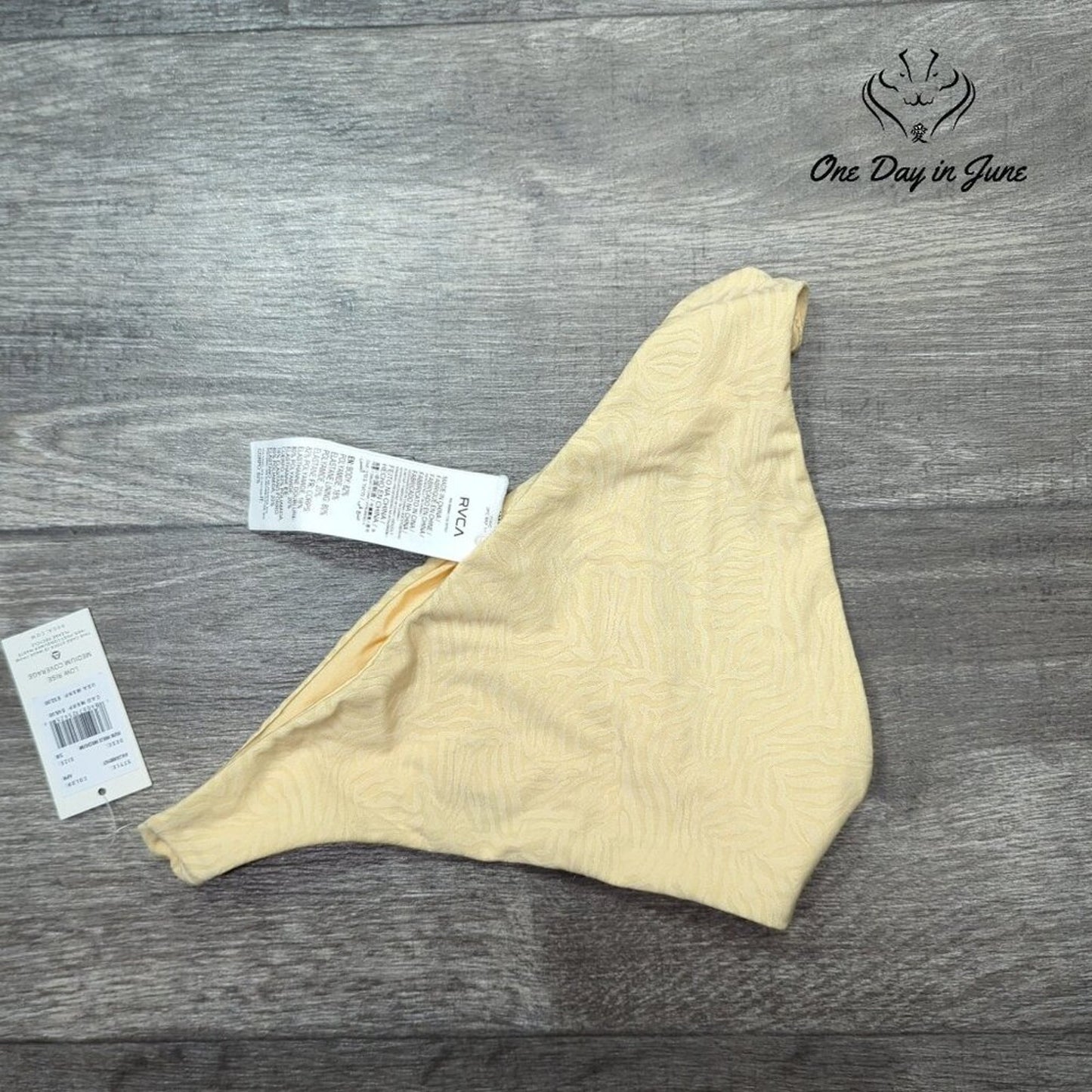 RVCA Run Wild Low Rise Bikini Bottom Size S