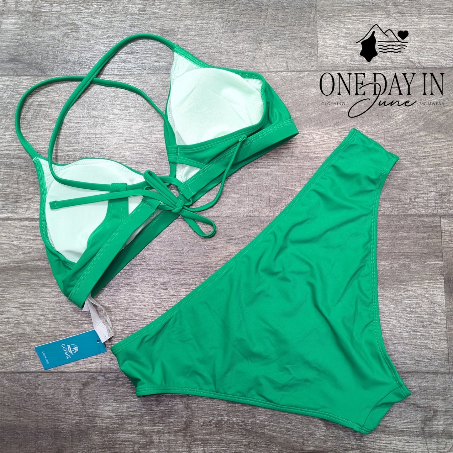 Cupshe Tie Back Triangle Bikini Swimsuit Size XL