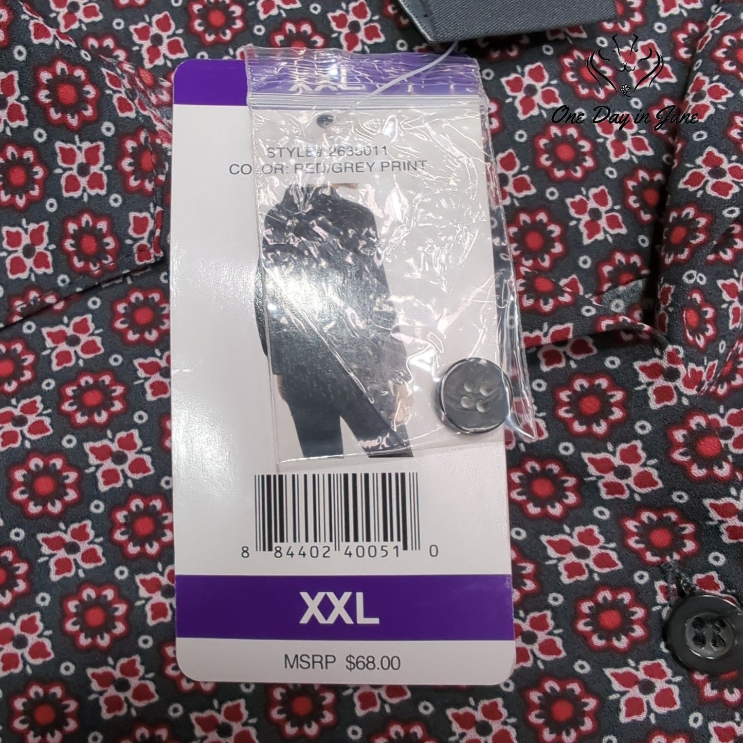 Chelsea & Theodore Button Front Long Sleeve Top Size XXL