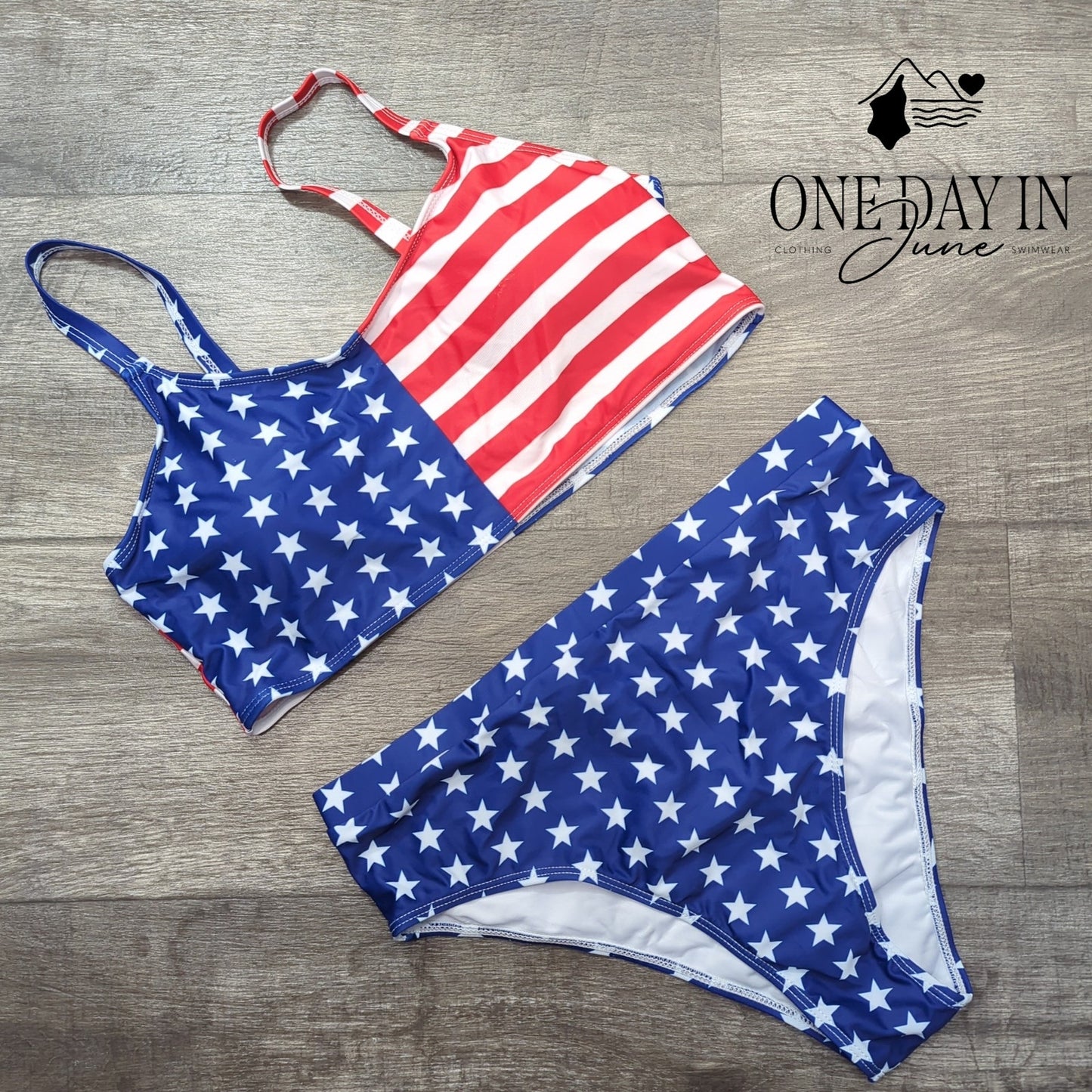 Aleumdr Crop Top High Waist Bikini Swimsuit Size XL