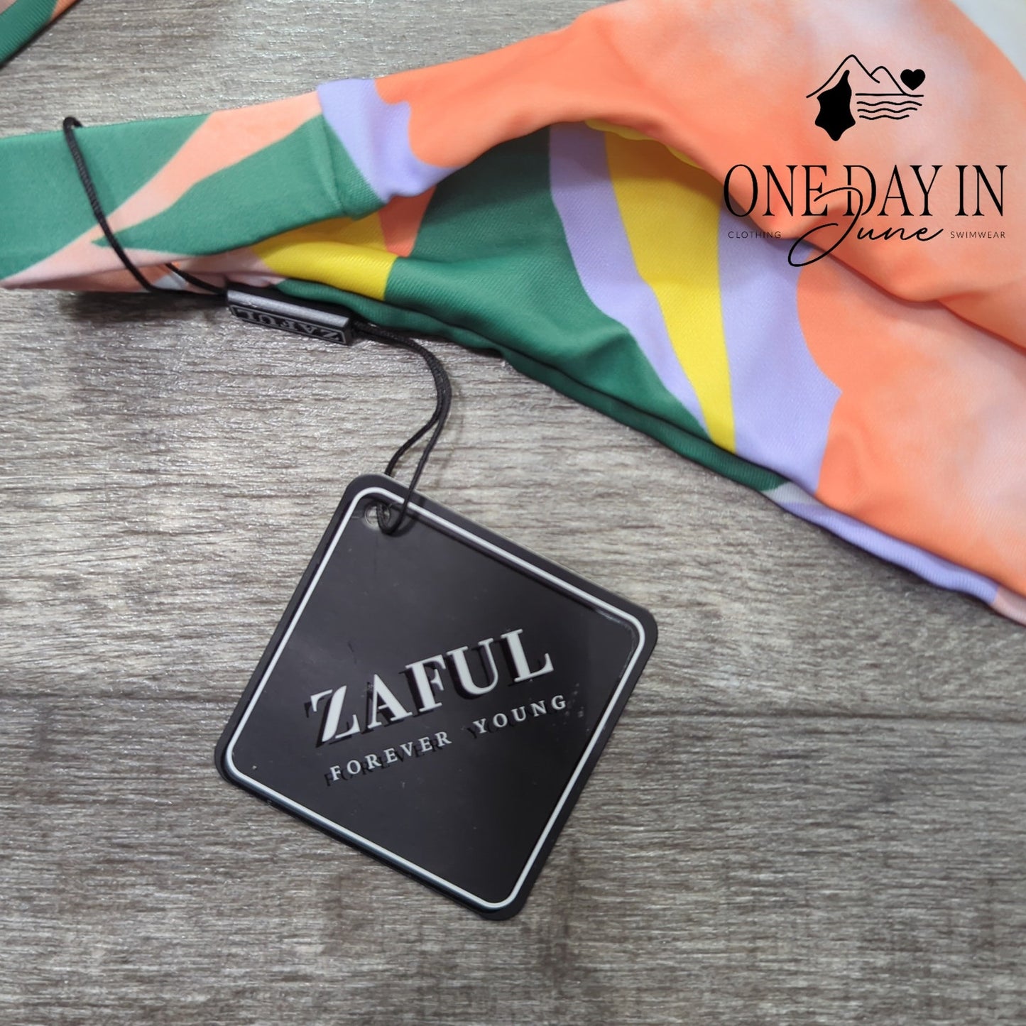 Zaful Triangle Tie Dye Bikini Swimsuit Size S