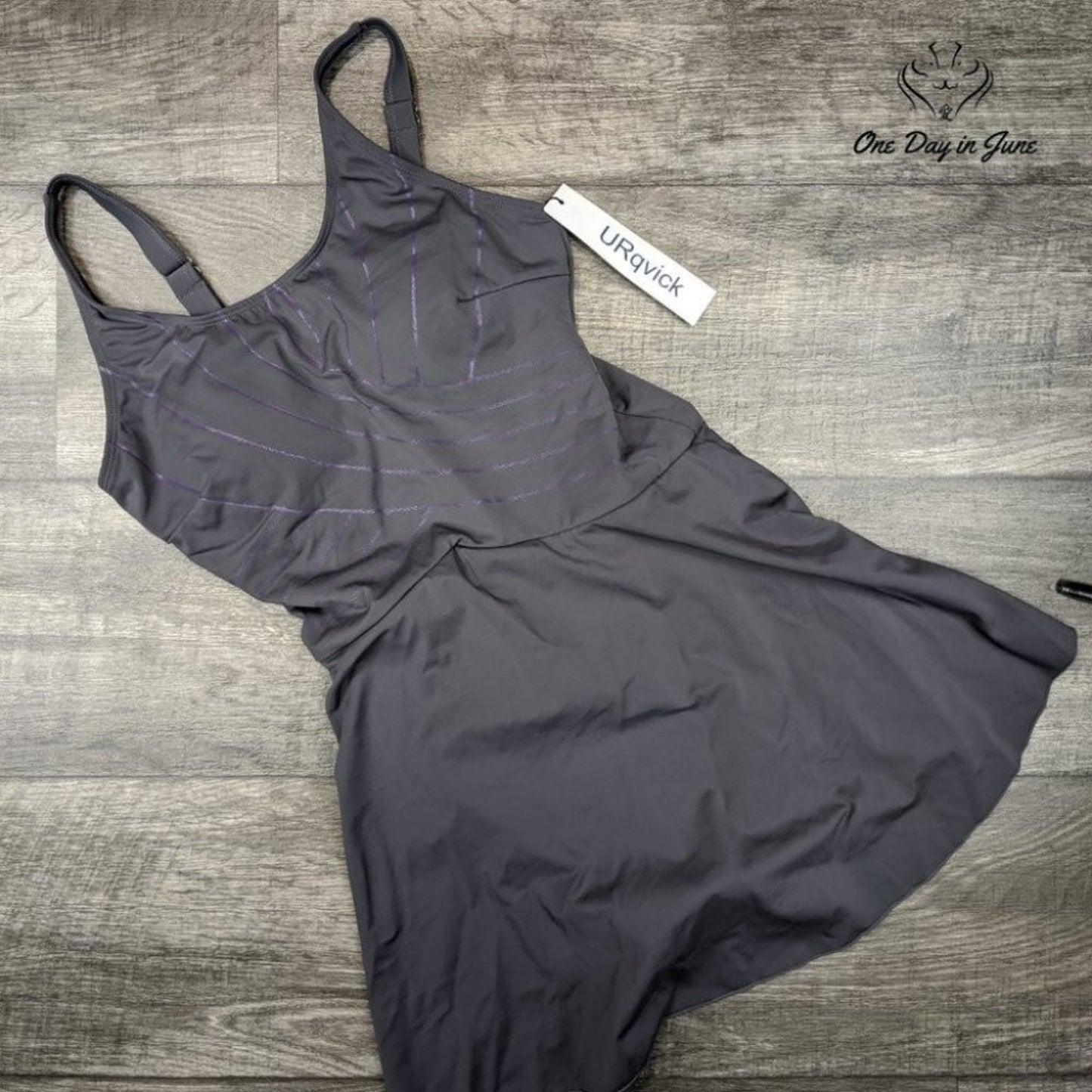 URqvick Solid Skirtini Cover Up Vintage One Piece Size 8