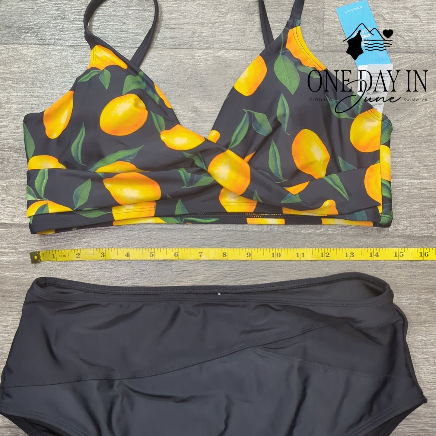 Cupshe Cross Front High Waist Bikini Swimsuit Size L
