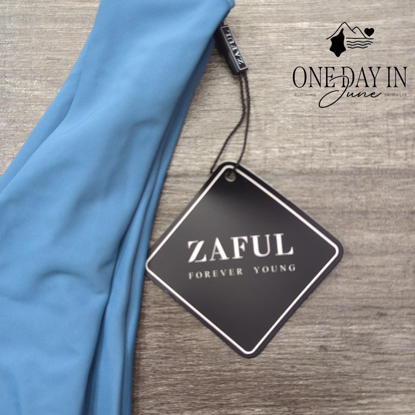 Zaful Bandeau Tie Back Bikini Swimsuit Size M