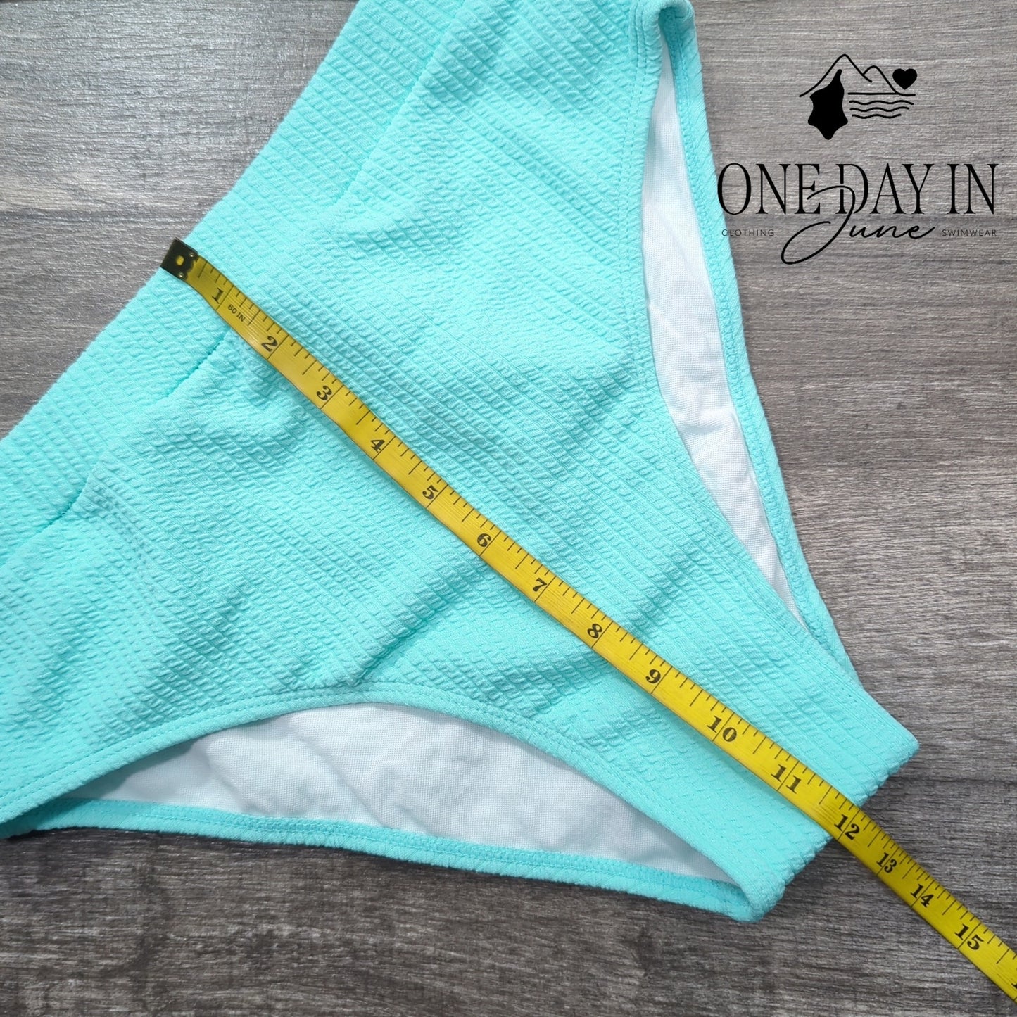 Aleumdr Textured Ribbed Crop Bikini Swimsuit Size L