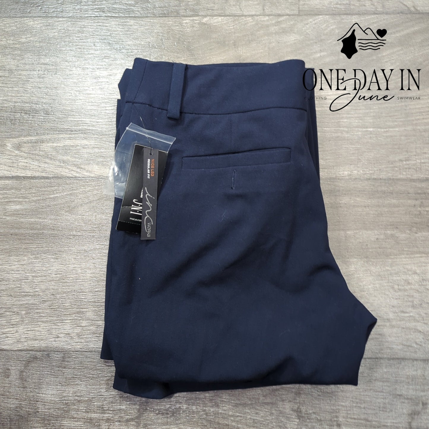 INC International Concepts Regular Fit Wide Leg Pants Size 8