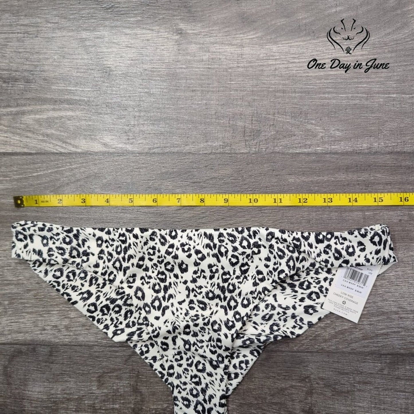 RVCA Animal Instincts Cheeky Bikini Bottom Size L