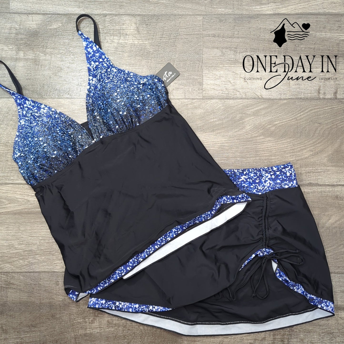 Rekita Skirted Tankini Swimsuit Size XL