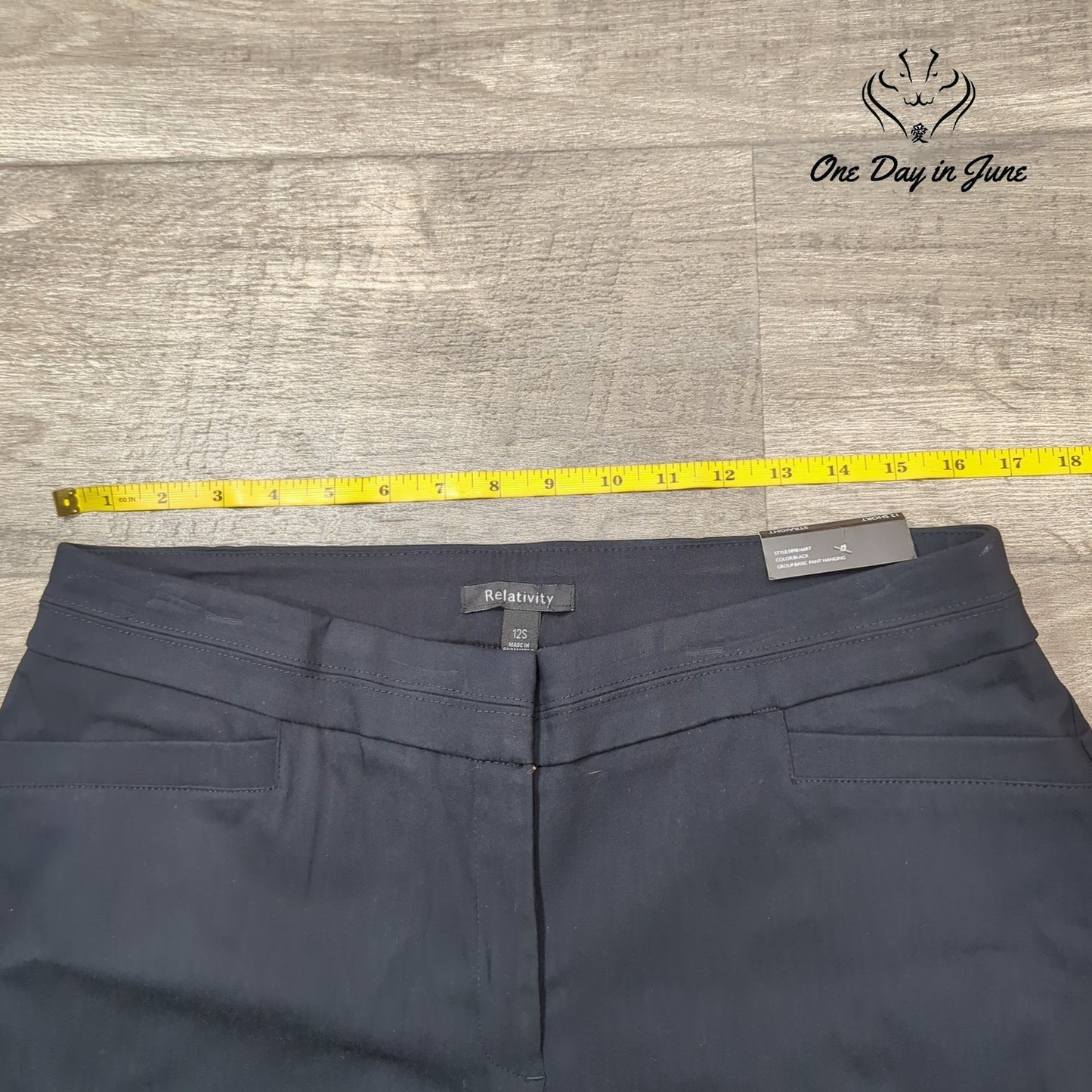 relativity Straight Leg Pants Size 12 Short