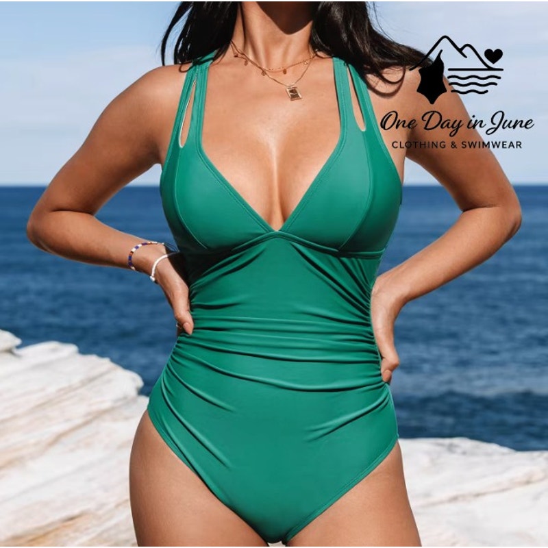 Cupshe Tie Back One Piece Swimsuit Size S
